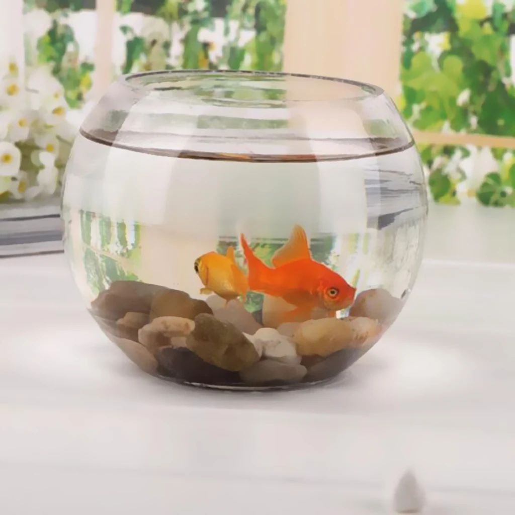 Fish Bowl Glass Plant Pot Fish Tank 6 Inch Decoration Planter for Aquarium