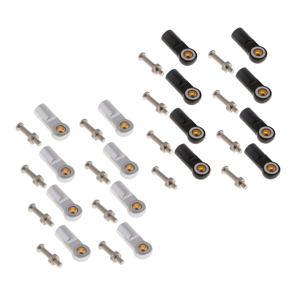 8pack M3 Metal Ball Head Holder Rod End Ball Joint for 1/10 RC Car Crawler