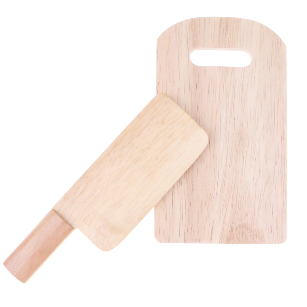 Kids Baby Preschool Kitchen Chopping Board Cutter Set Role Play Kitchenware