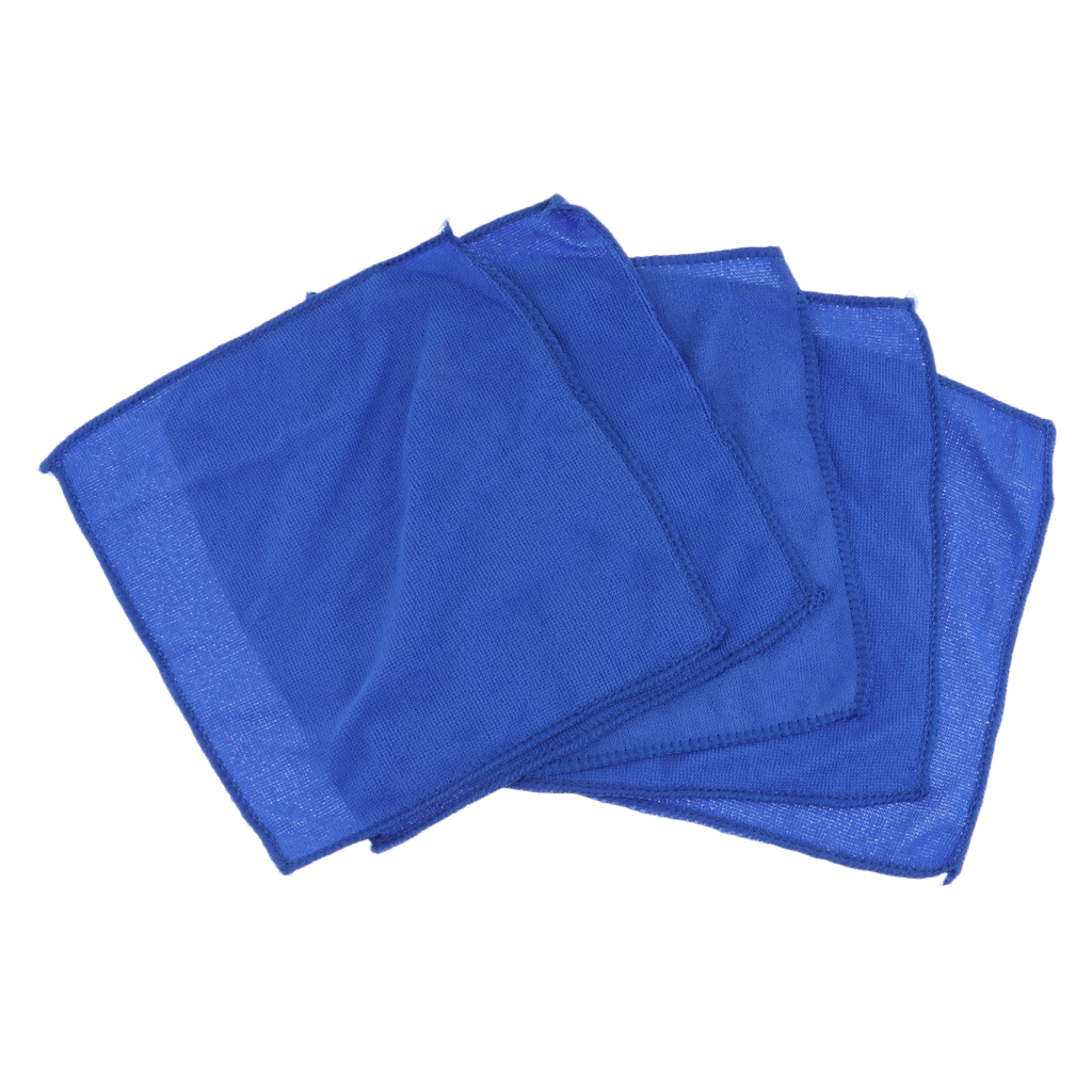 5pcs Quick-Dry Microfiber Towel for Cars Bikes Household Polishing Cloth Rag Wiper