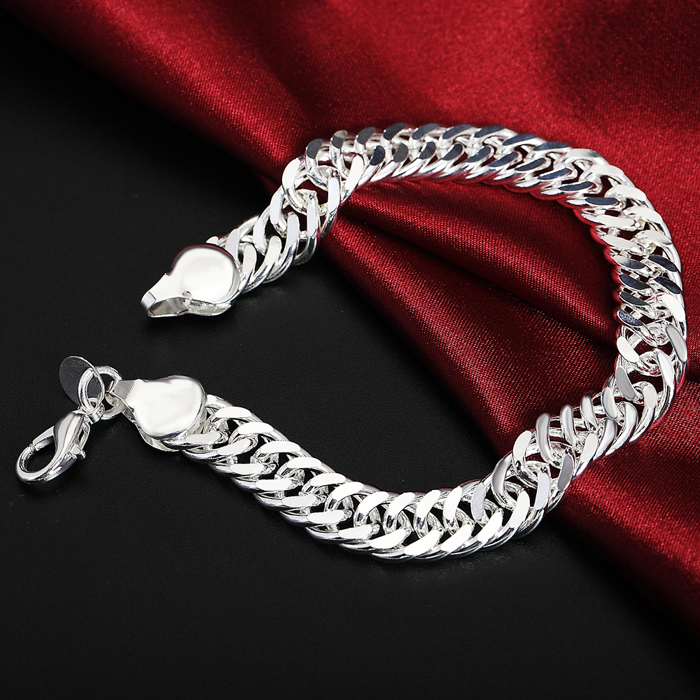 Heiße 925 Sterling Silber Armbänder 10 MM Ferrero wilde klassische Herrenkette für Frau Hochzeit Party Weihnachtsgeschenk Modeschmuck – Detail 4