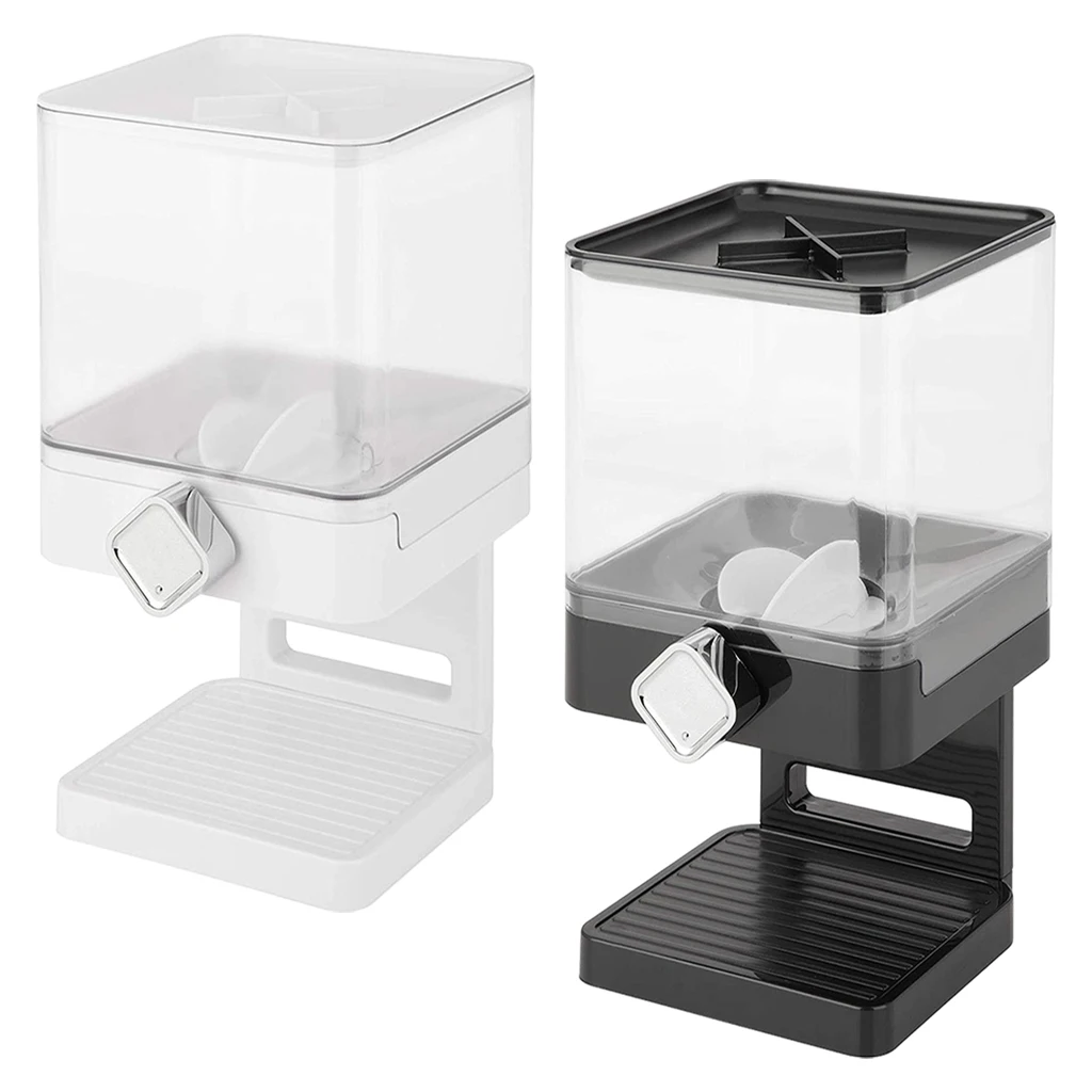 Free Standing Cereal Storage Container Pet Food Nuts Rice Dispenser Cans Organizer Household Snack Bottles