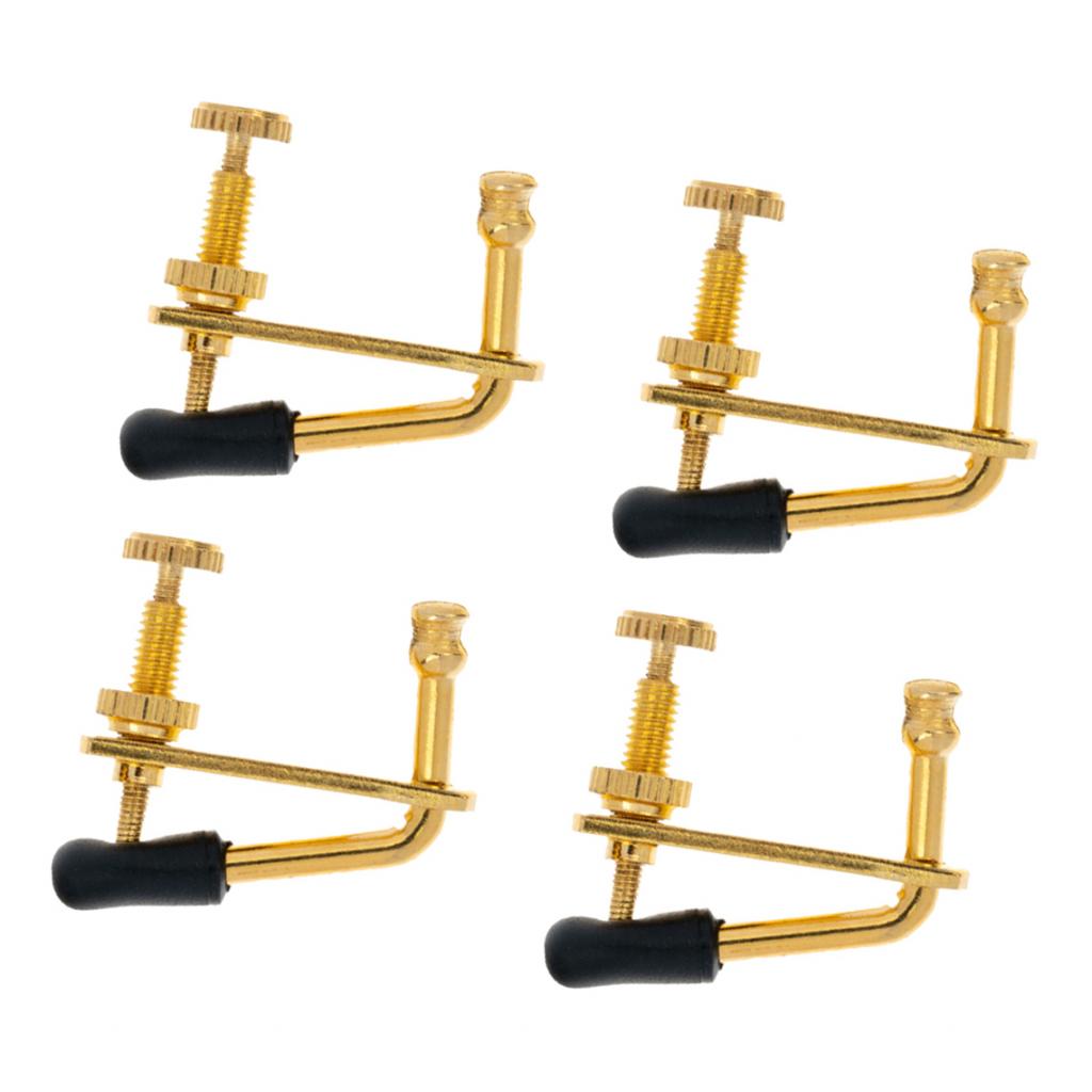 4 Pieces 3/4 4/4 Violin Fiddle Fine Tuners String Instrument Adjustable Tool