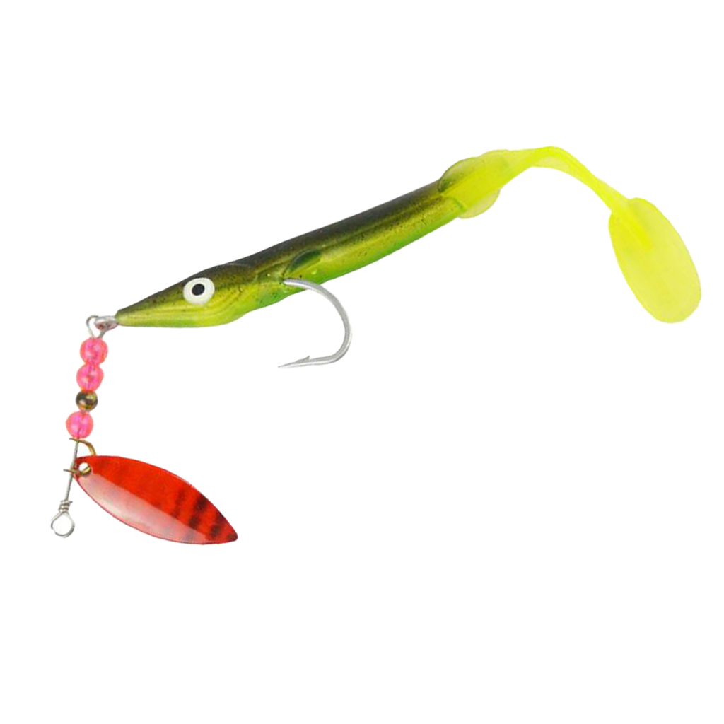 1 Piec Eye   Lure T Tail Soft Fishing Lure with Single Hook Tackle