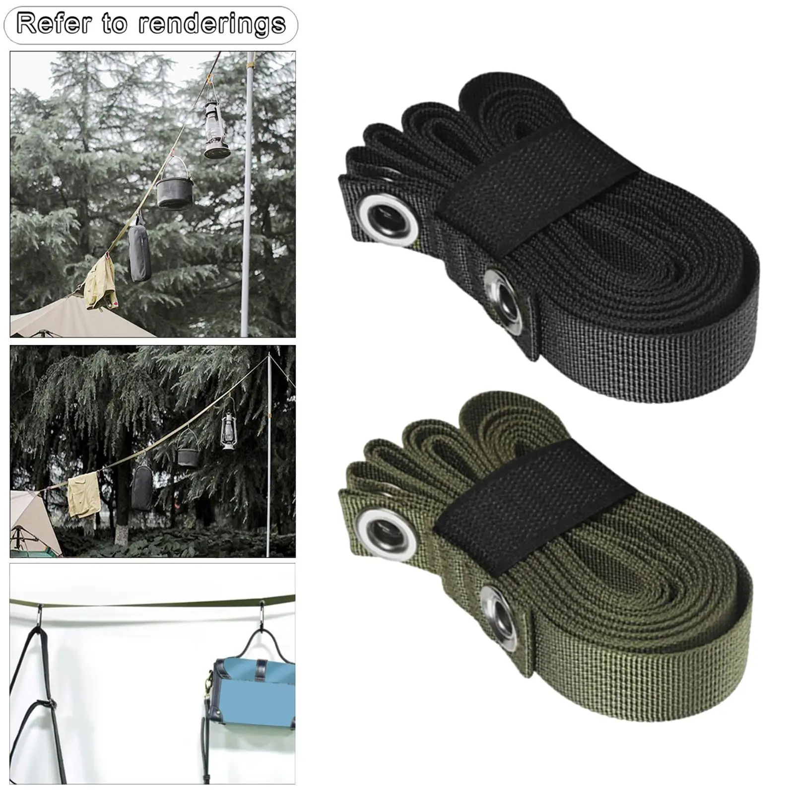 Portable Tent Canopy Lanyard Outdoor Camping Equipment Travel Hanging Rope Hanger Organiser Clothesline