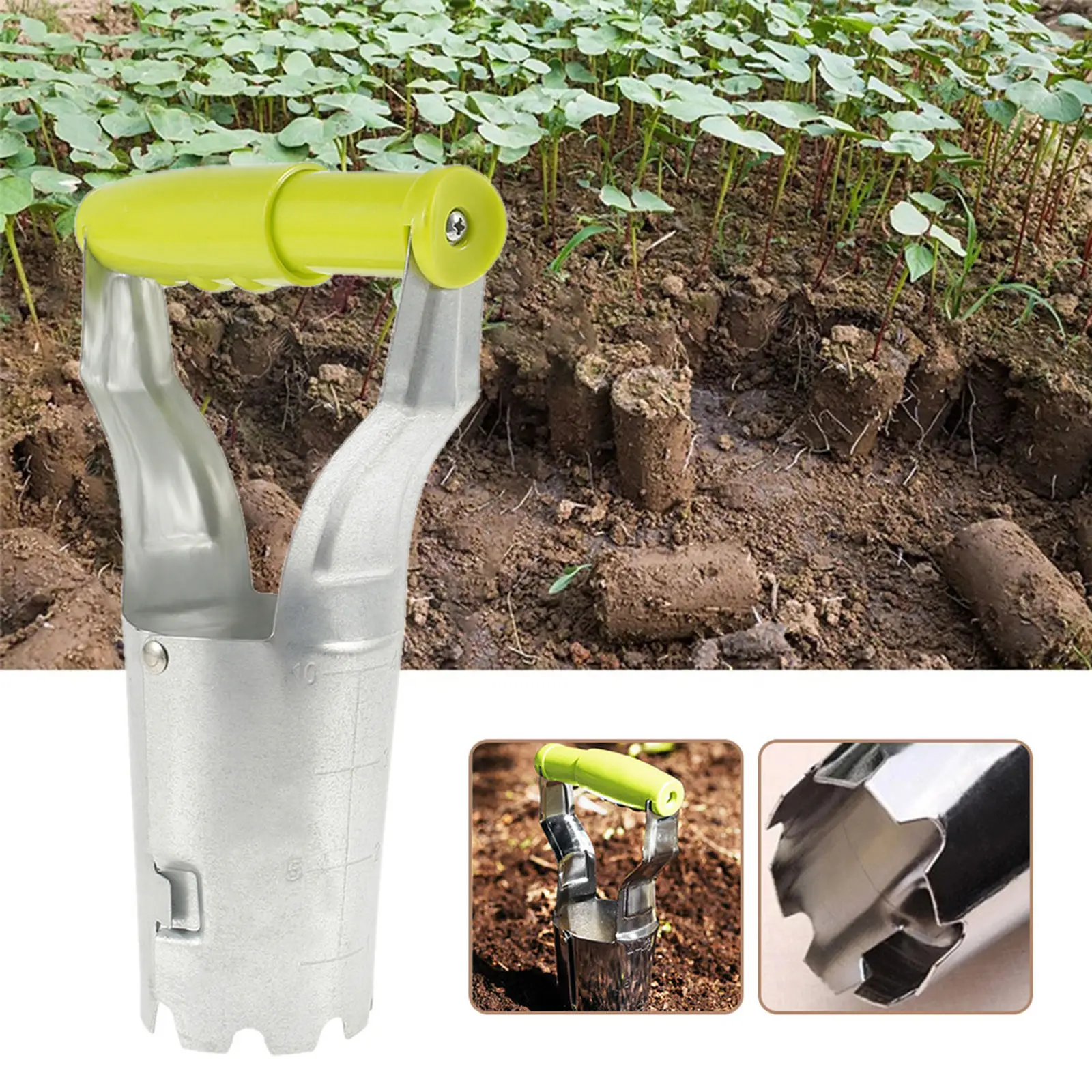 Carbon Steel Bulb Planter Digging Refilling Hole Depth Marker for Tulip Dahlia Lily Bulb
