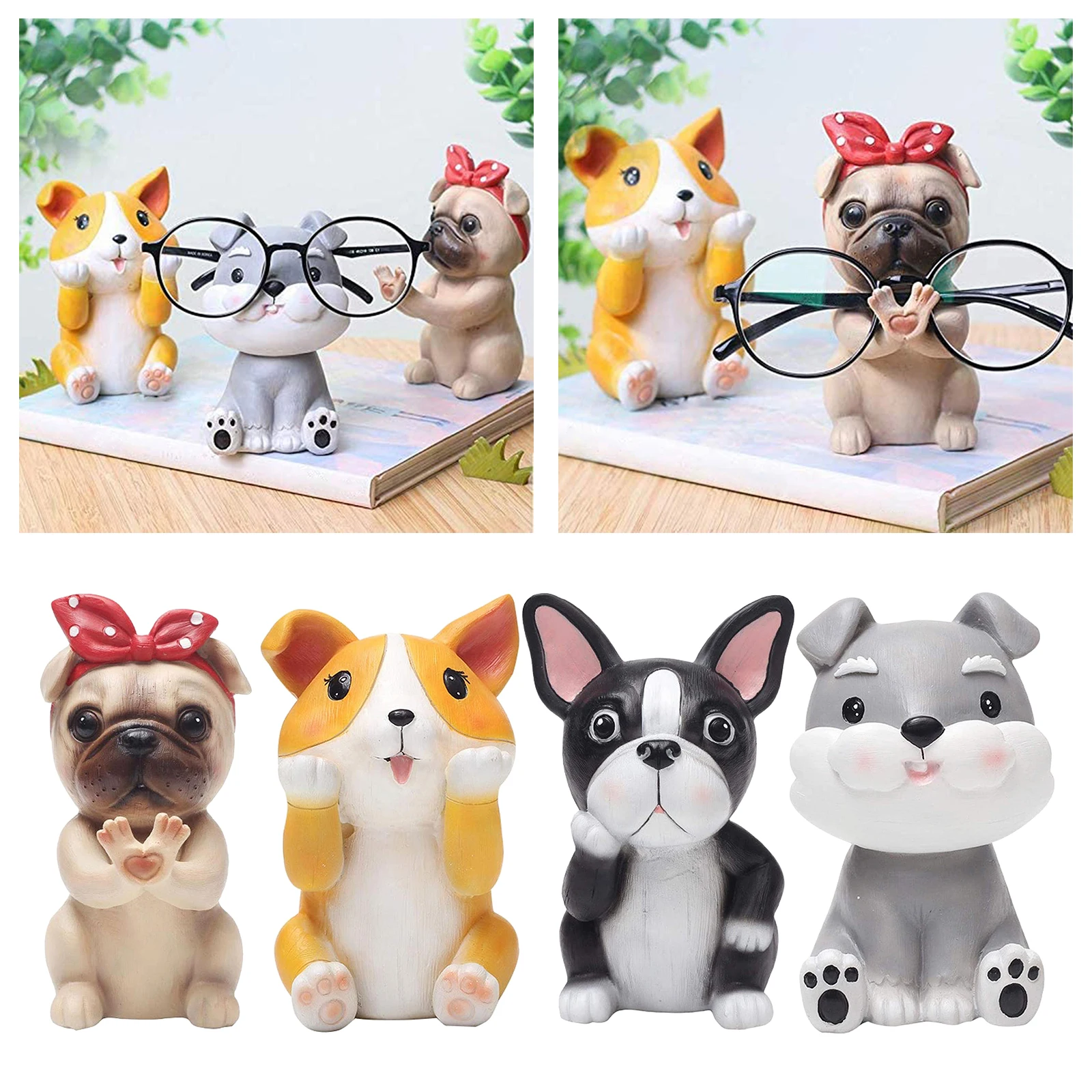 Puppy Dog Glasses Holder Stand Eyeglass Retainers Sunglasses Display Cute Animal Design Gift