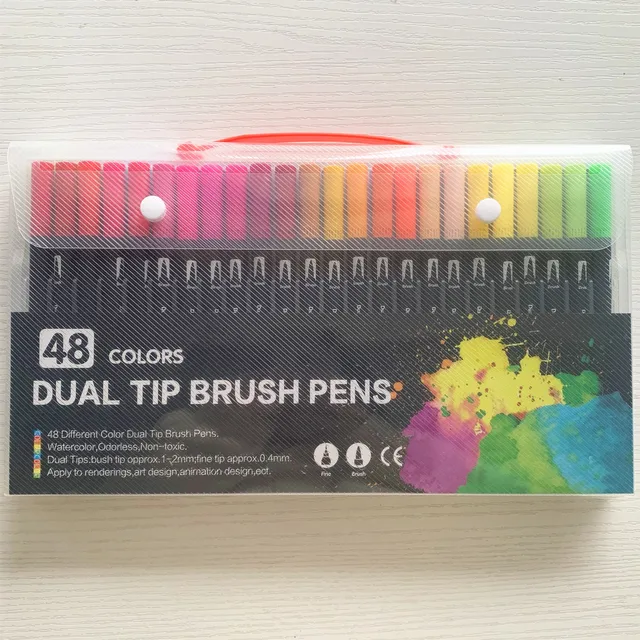 120 Colors Dual Tip Brush Pen Art Markers