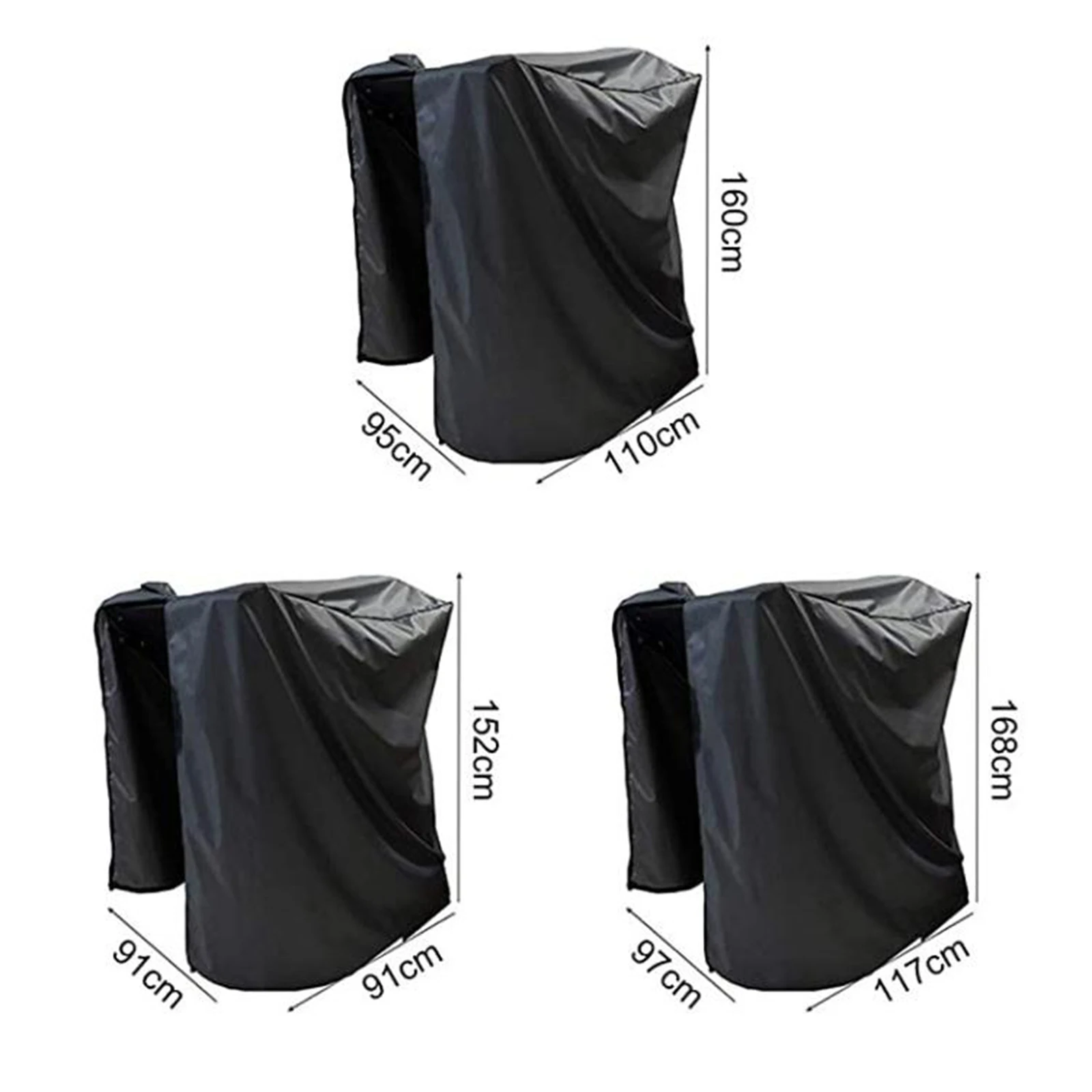 Treadmill Cover Running Machine Shelter Case Waterproof Black_91x91x152cm