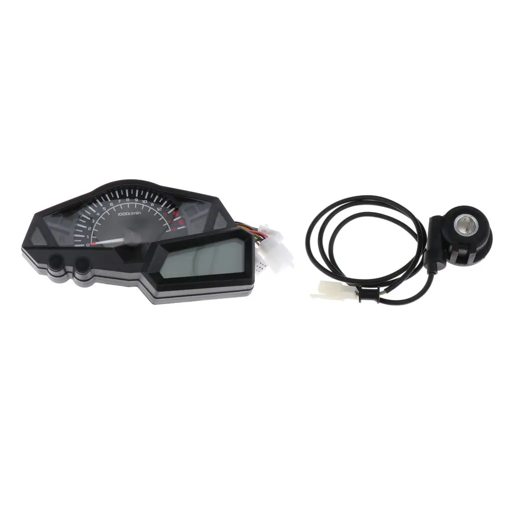 Motorcycle Speedometer Odometer Gauge  W/ Fuel Level Indicator  0-199 Km / H