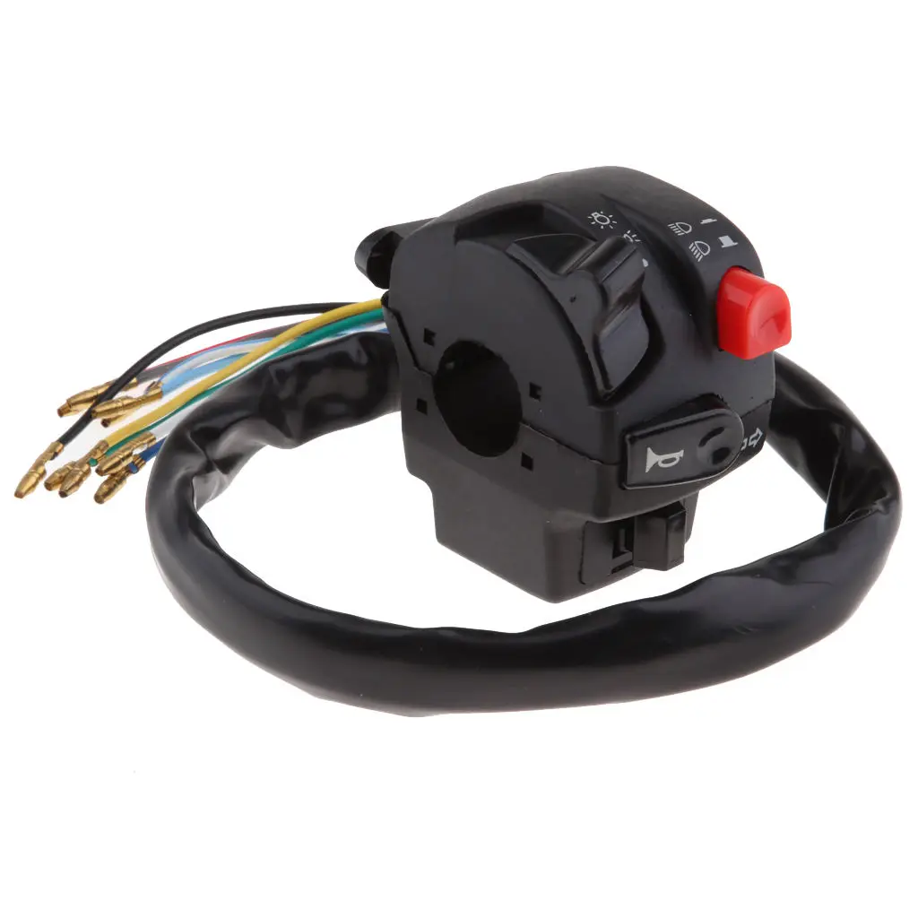 7/8 inch Motorcycle LH Handlebar Horn Turn Signal Light Headlight Ignition Power Control Switches Assembly for Honda