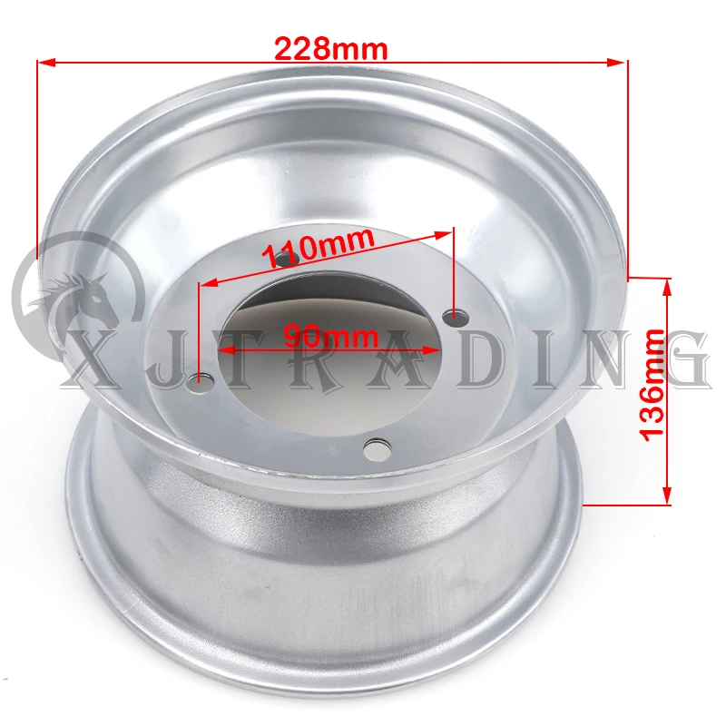 Cubo de rueda delantero o trasero de 8 pulgadas