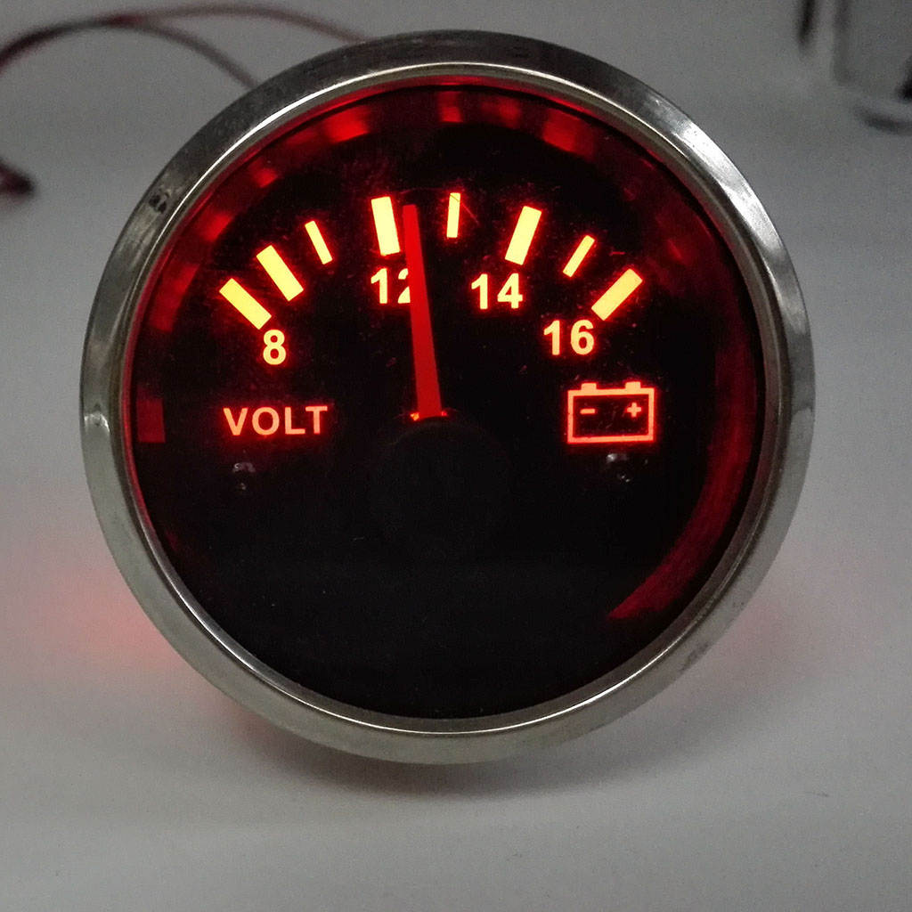 52mm 2" Universal 8V-16V Gauge Meter Racing Car Voltmeter Volt Gauge DC12V