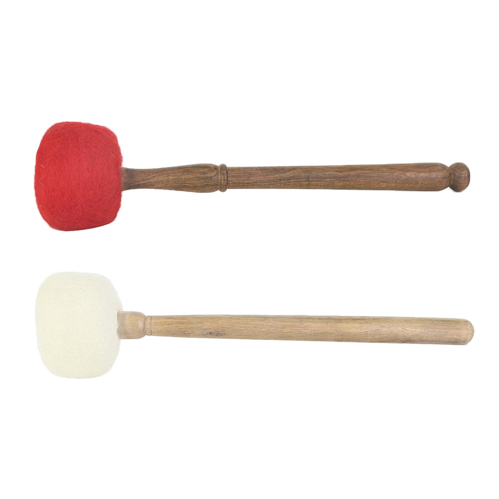 Wool Felt Hammer Stick with Wood Handle for Singing Bowl Tibetan Buddhist Meditation Accessory