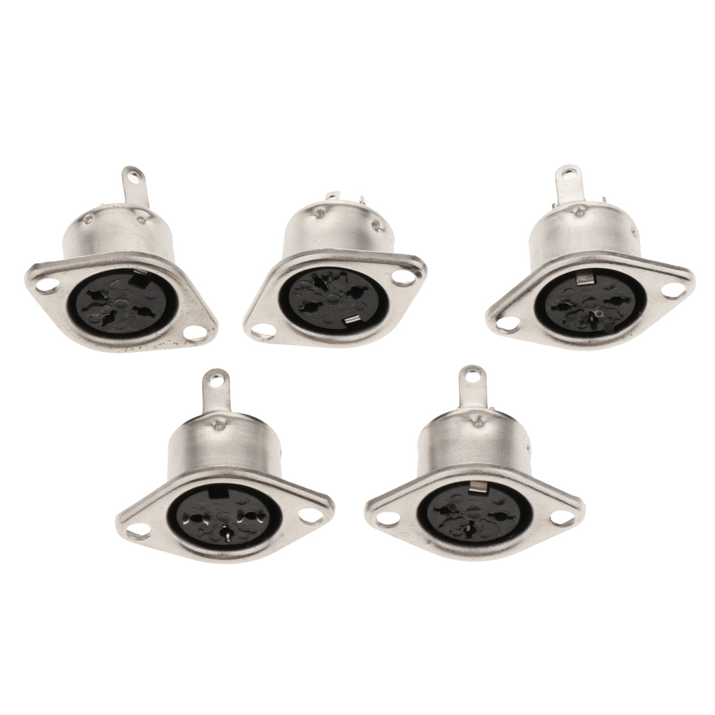 5x DIY PC Keyboard Mouse DIN   Mini Pin Female Plug Audio   Connectors