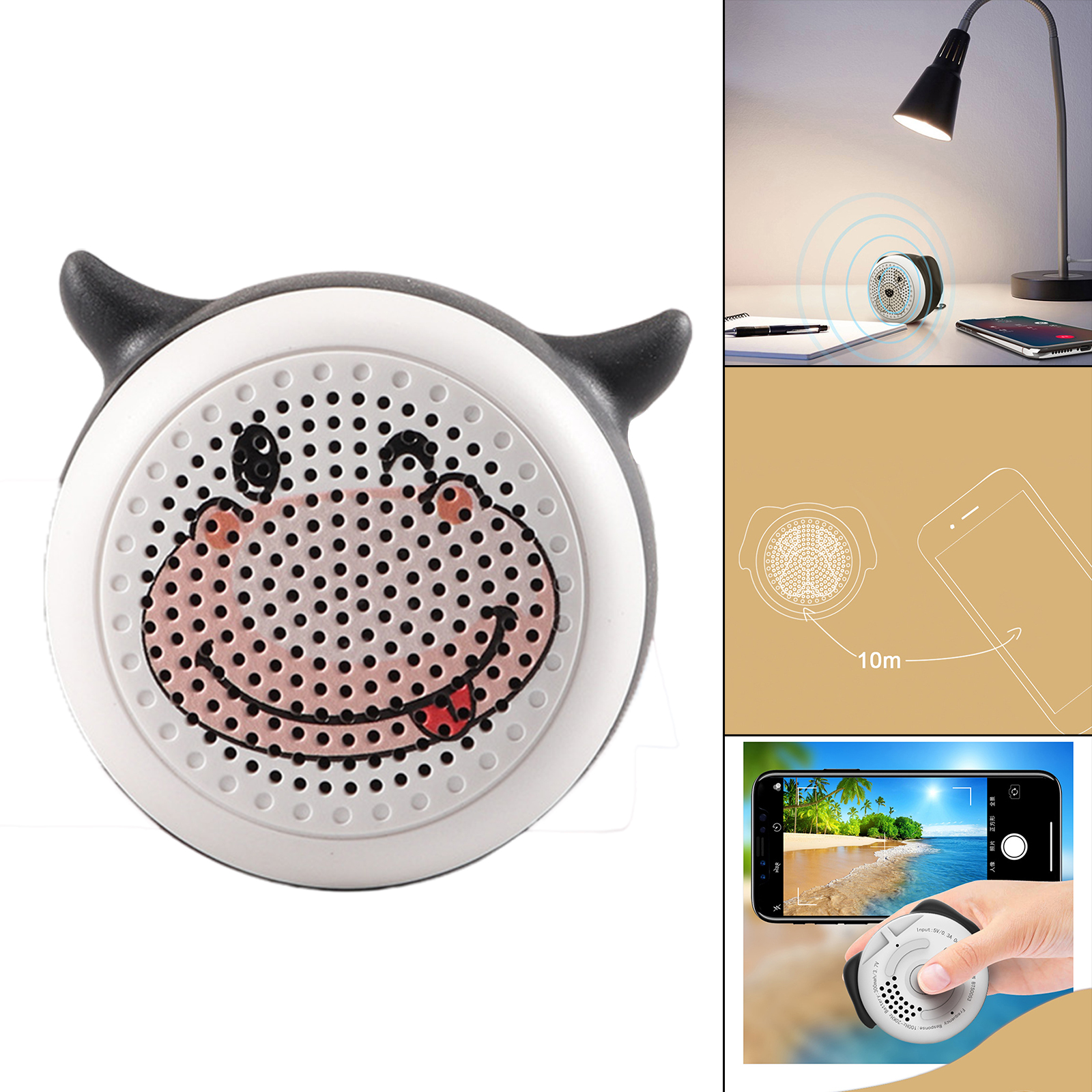 Bluetooth Speaker Portable Cute Pet Mini Clarity Loudspeaker for Filling Sound Powerful Rich Room Sports Gaming Room