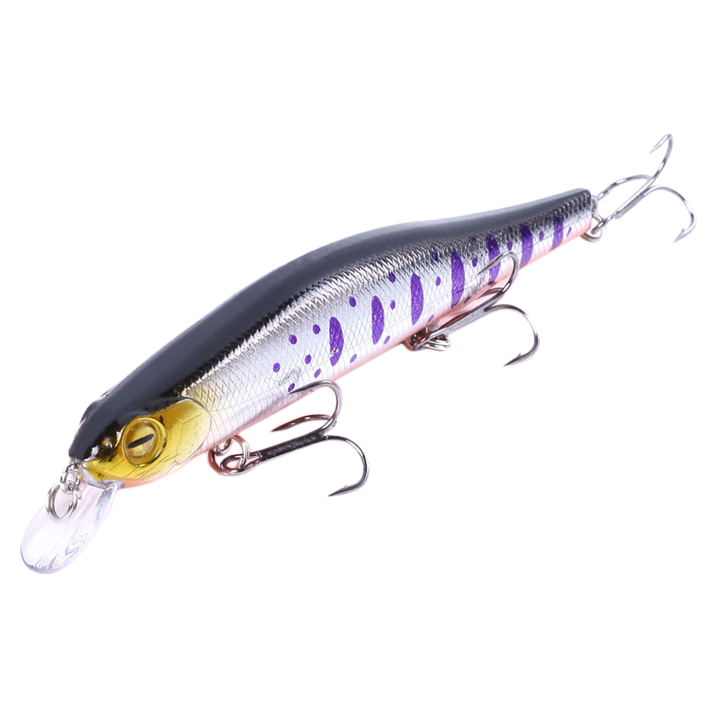 17.5g Fishing Lure Minnow Crankbait Plastic Hard Bait with 3 Treble Hooks