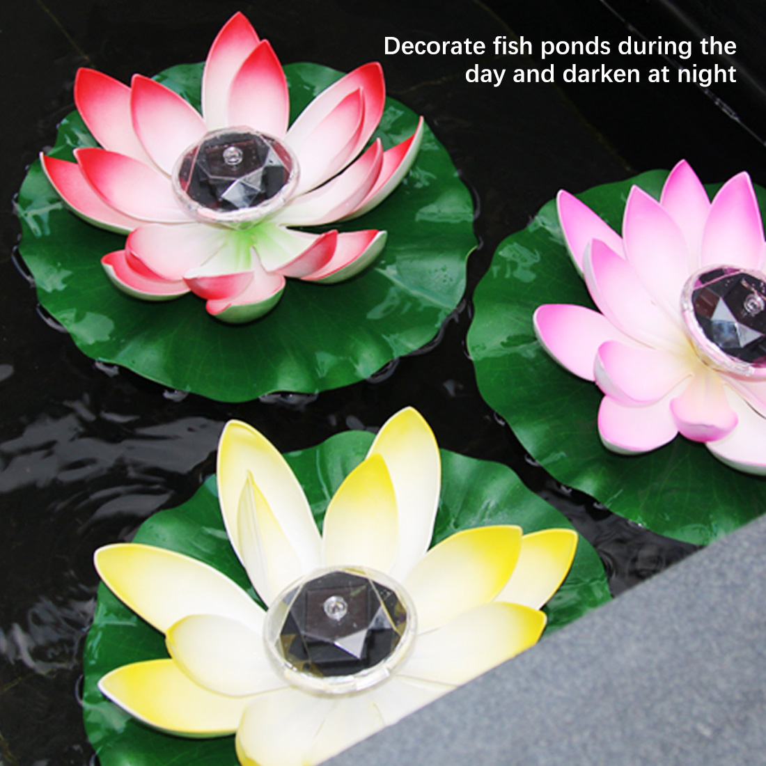 Flor de Lótus Decorativa sem Bateria Forma Lagoa Lanterna Flutuante Led Festival Outdoorwaterproof Jardim Lâmpada Iluminação Luz 7 Cheap Luzes subaquáticas