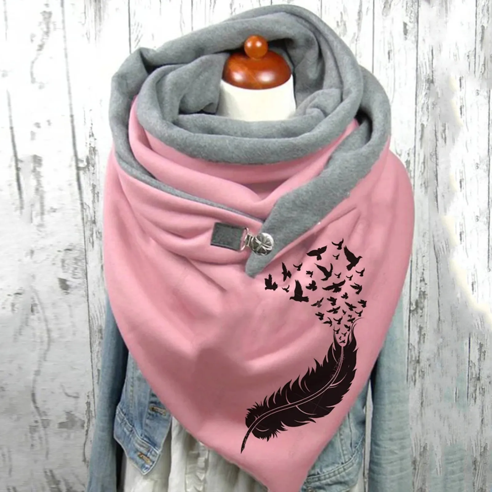 2021 Fashion Winter Scarf For Women Printing Button Soft Wrap Casual Warm Scarves Shawls Scarf Foulard Femme Neck Bandana mens designer scarf