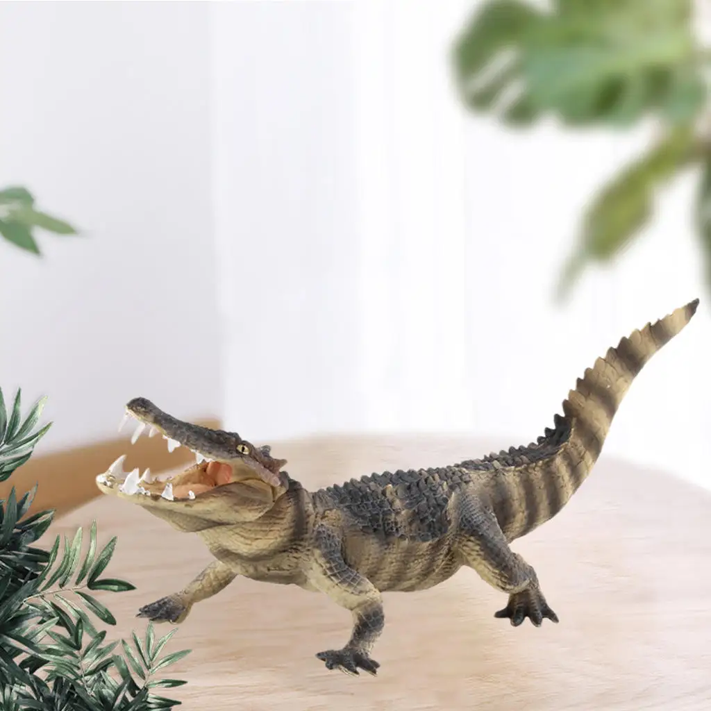 Wild Animal Crocodile Action Figure Toy Wild Life Safari Animal Model Educational Decoration Collection Gifts for Kids Ages 3-8
