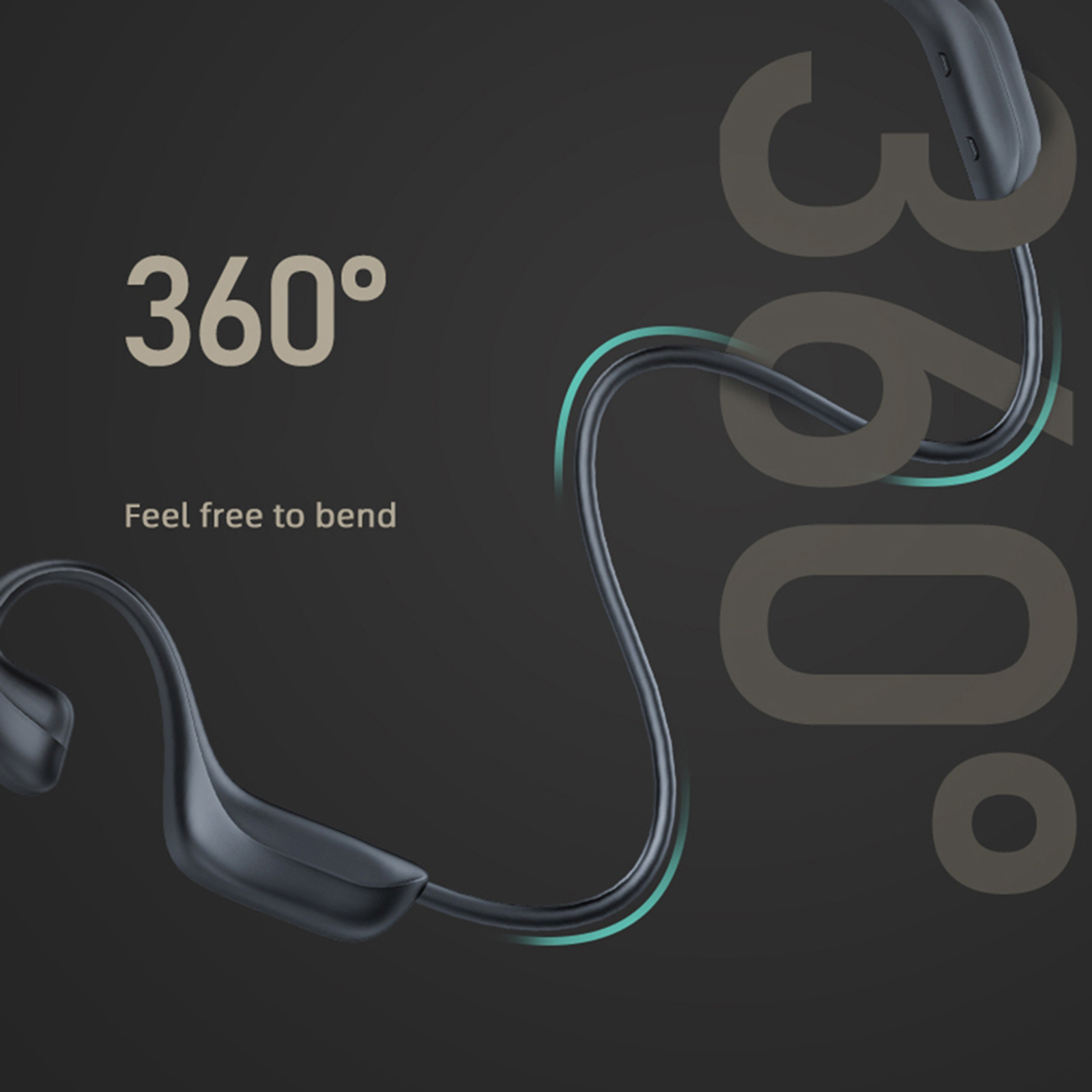 G-100 Open-Ear Bone Conduction Headphones Bluetooth 5.1 with Mic Sweatproof for Hiking cycling Driving Gym Sports