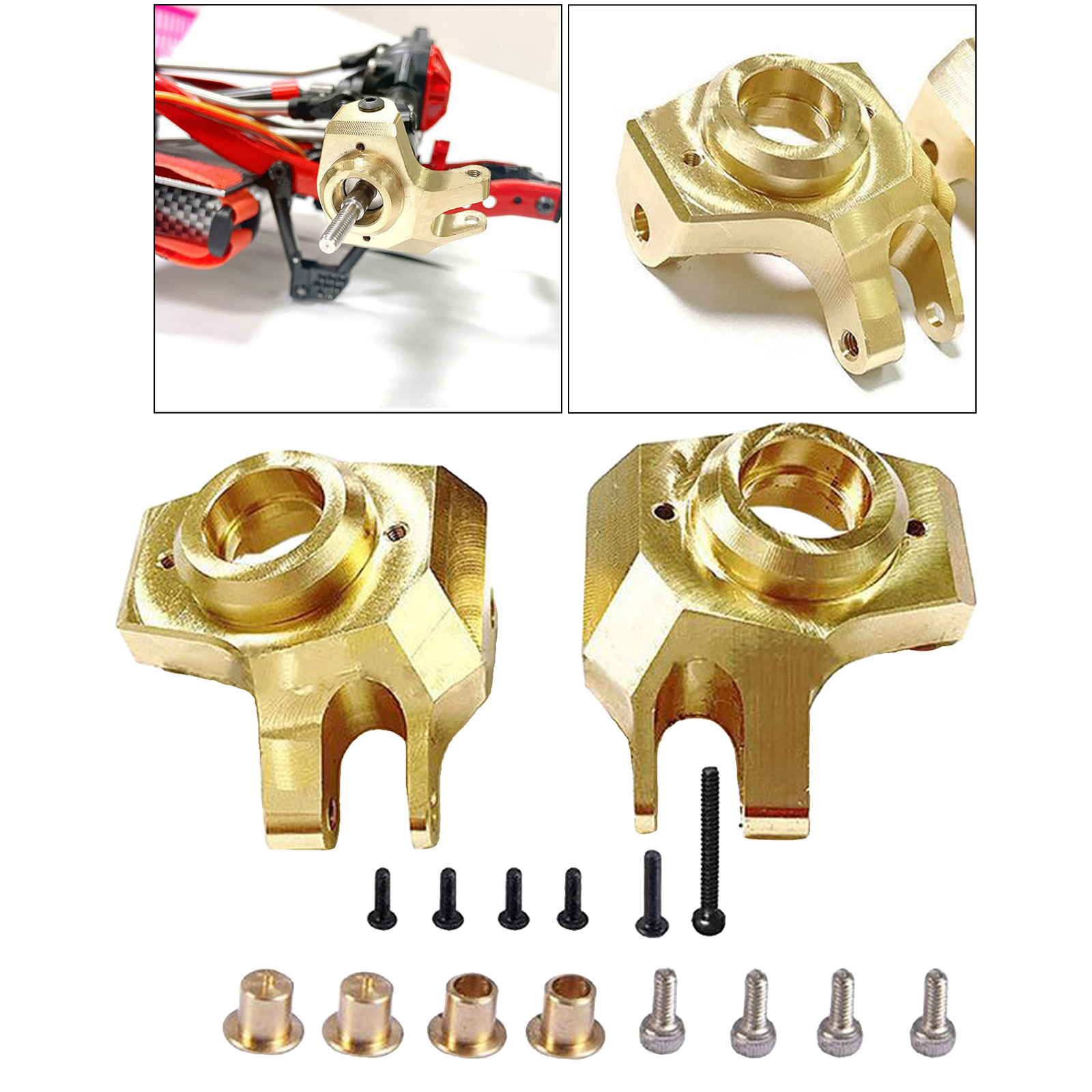 RC Car Metal Rocket Front Hub Carrier Rocket RC Parts for SCX10 II 90046 RC Crawler Car Accessories Set