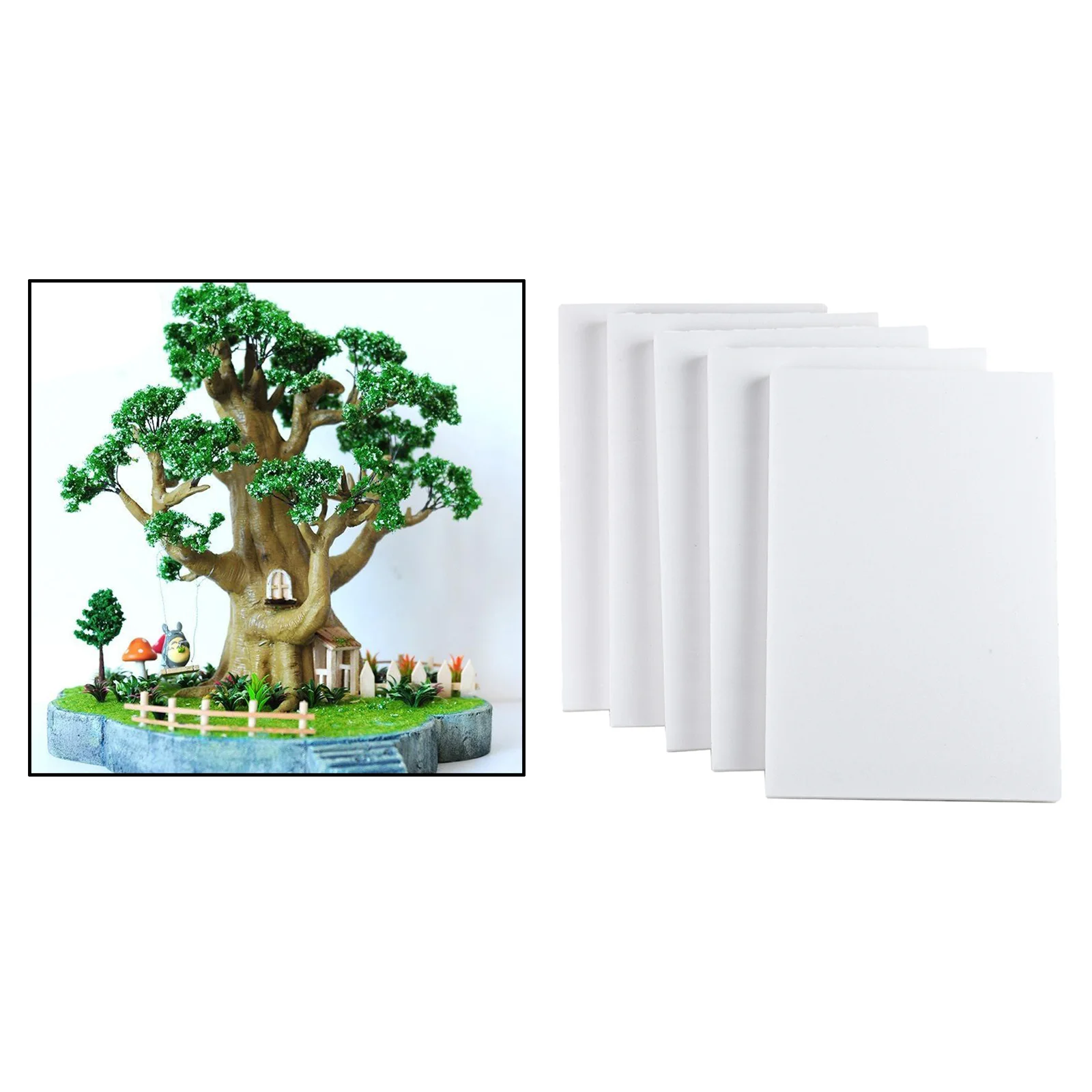 5 Pcs Foam Boards Lightweight Sign Blank Foam Board Sheet for DIY Crafts Model