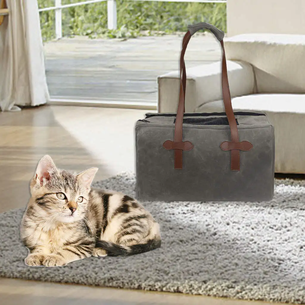 Handheld Cat Carrier Pet Shoulder Bag Breathable Mesh Handbag Puppy Waterproof Small Dog Handbag for Outdoor Travel