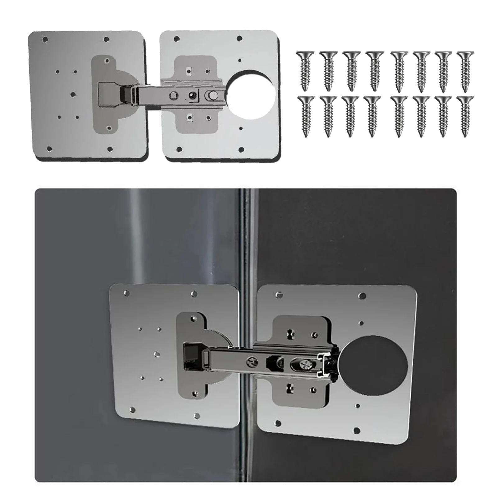 Hinge Repair Plate for Cabinet Furniture Drawer Window Stainless Steel Table Plates scharnier Door  Accessories