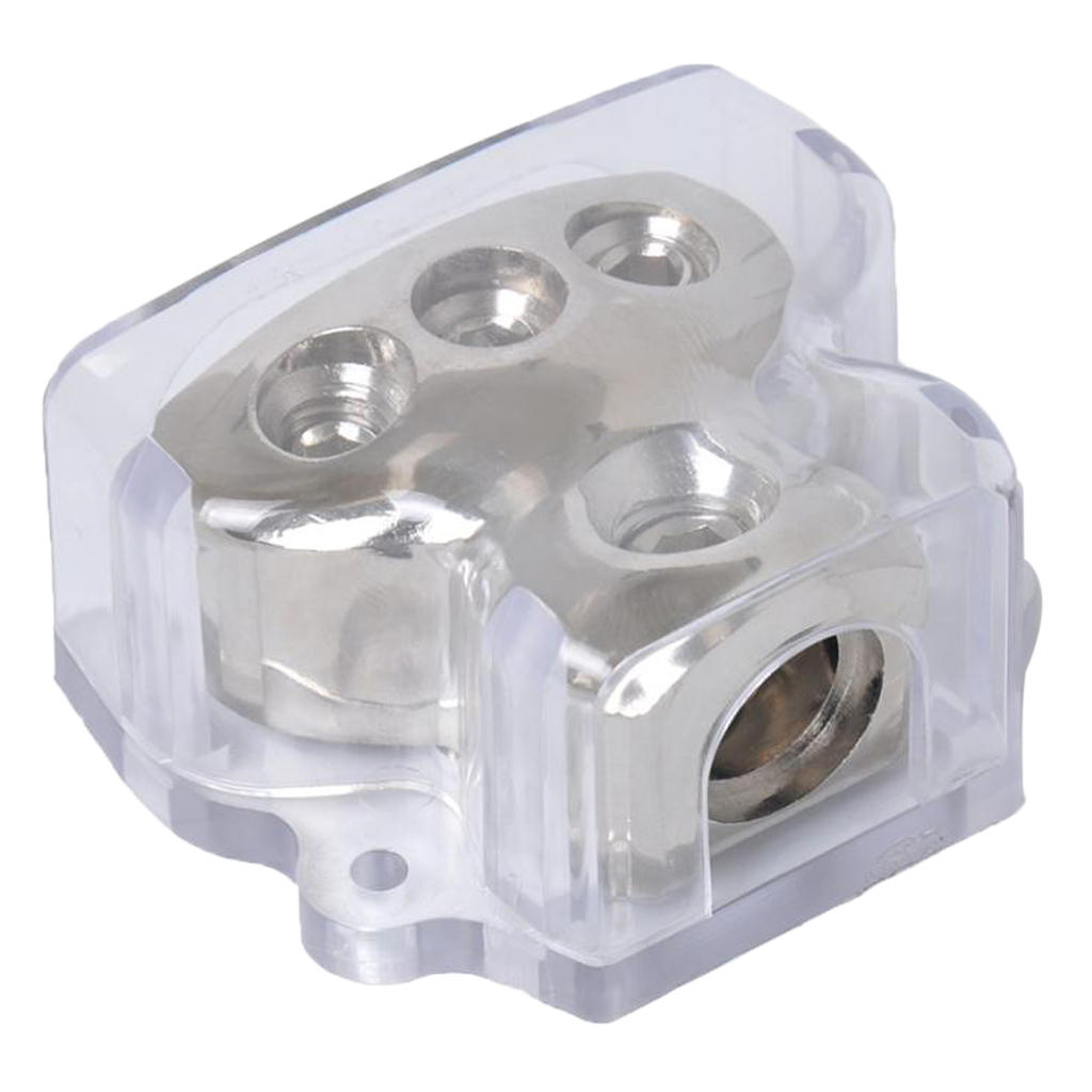 3-Way Car Audio Stereo Amp Power/Ground Cable Splitter Distribution Block