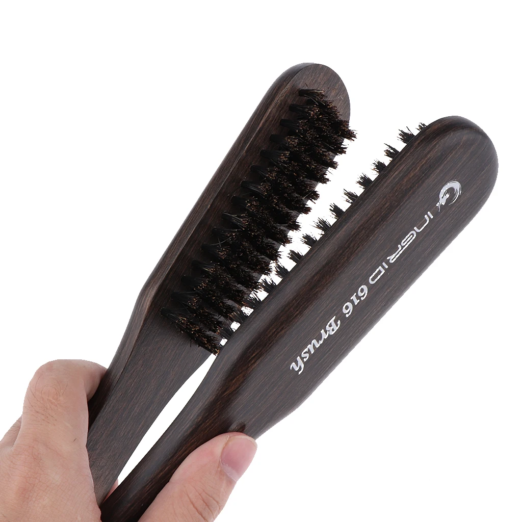 Wood V Shape Hair Straighten Comb DIY Salon Hairdressing Hair Care Brush