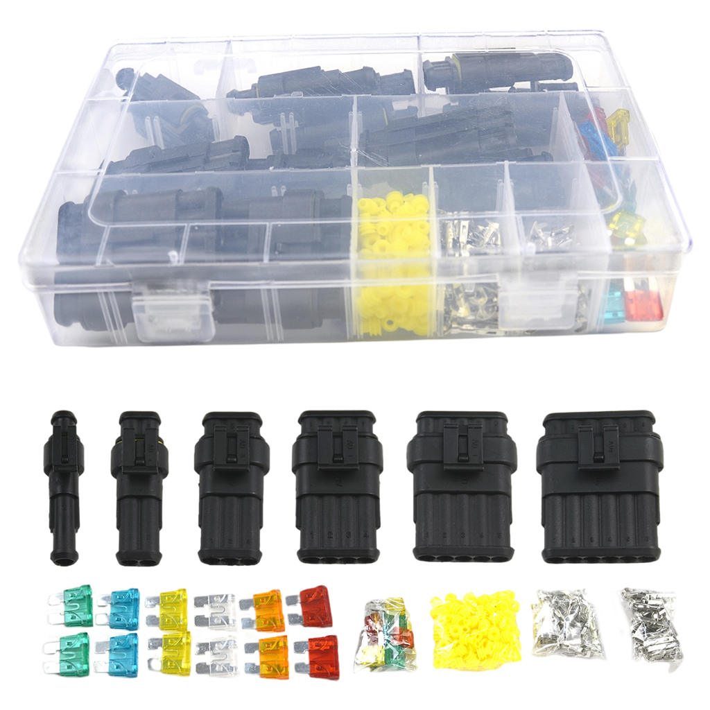 1Set Car Waterproof Wire Connector 1-6Way Terminal Fit for Scooter Motorcyle Truck Boats