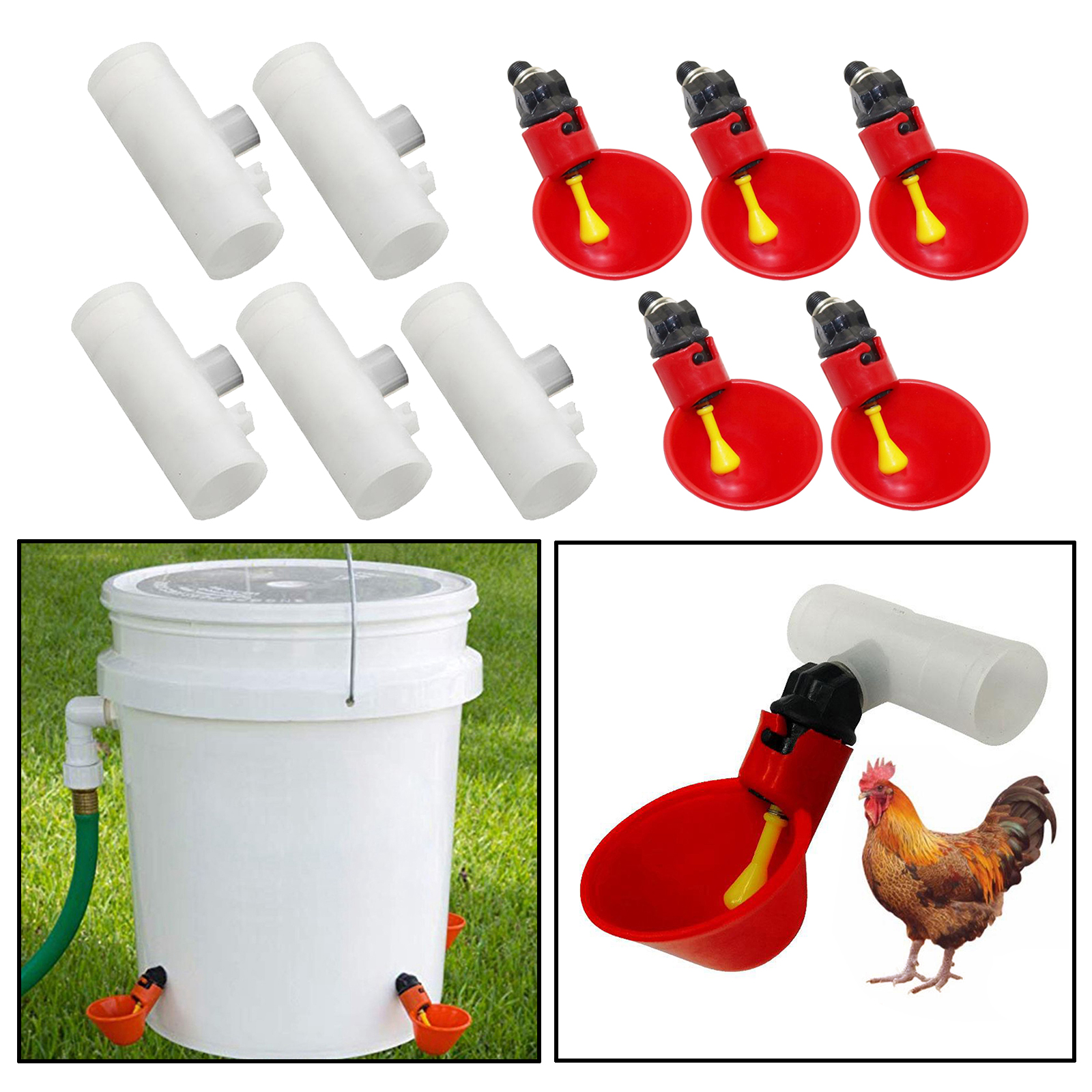 5PCS Fully Automatic Poultry Drinking Machine Chicken Drinking Cup, Chicken Drinking Machine/Poultry Drinking Machine
