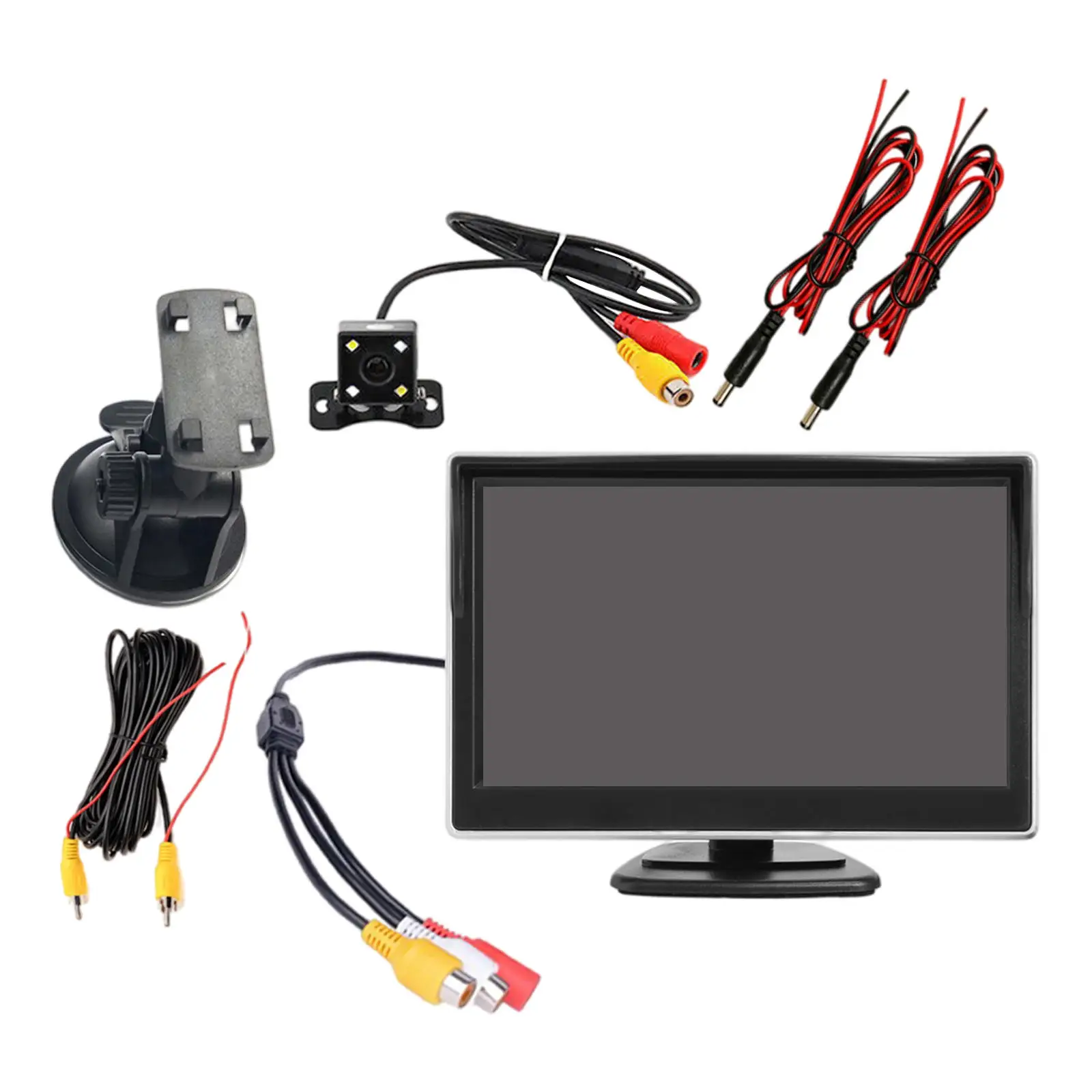 5in 4 LED Car Rear View Camera Monitor Waterproof Monitor Screen System Kit for Truck