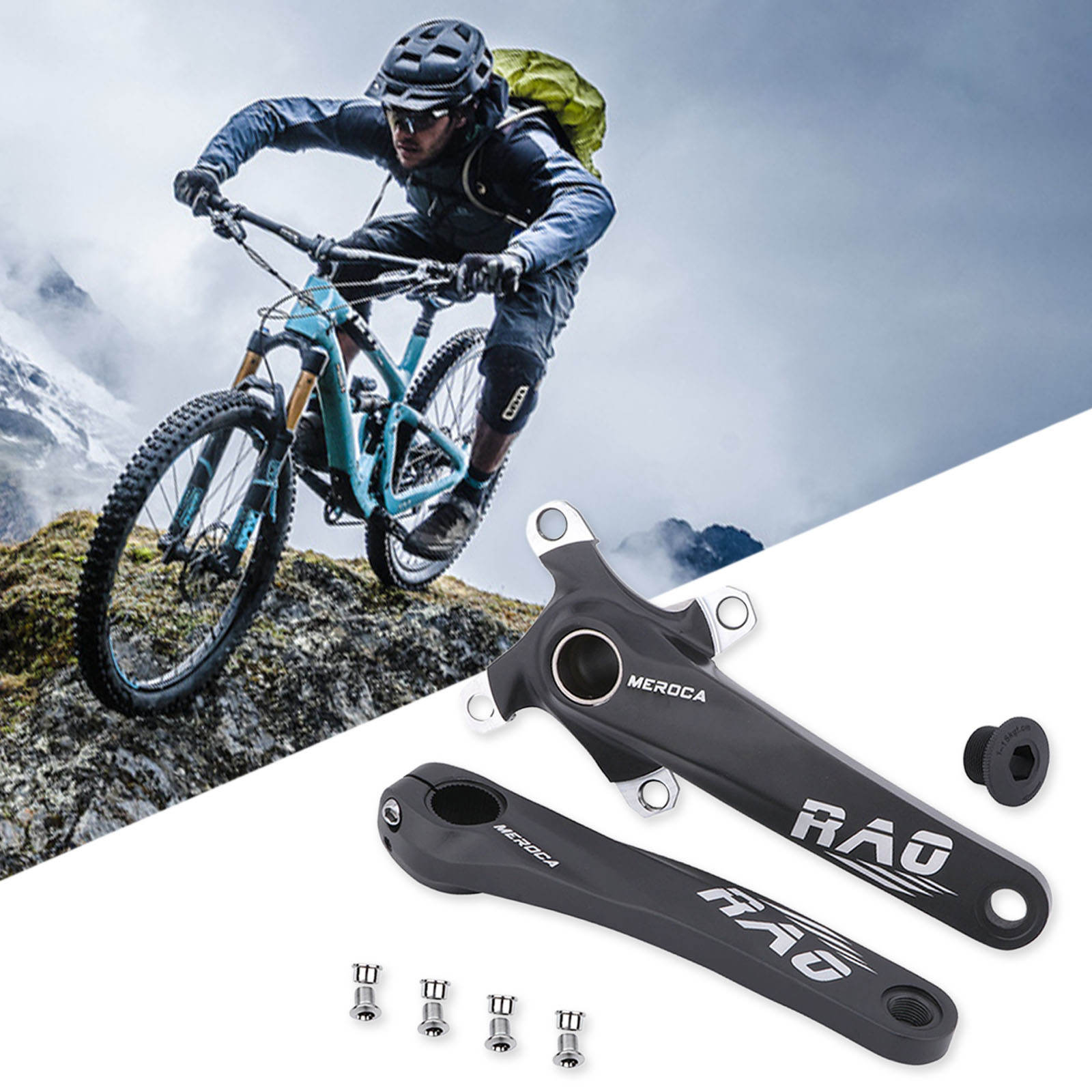 104BCD 170mm Cranks 32/34/36/38T Sprocket with Bottom Bracket Mountain Bicycle Crankset