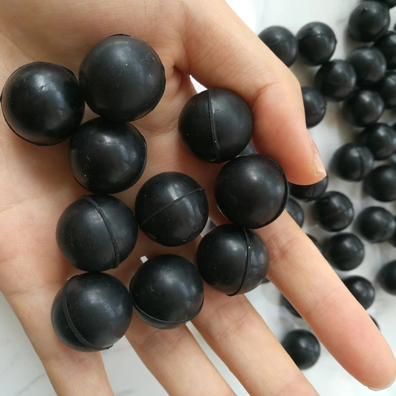 Круглый натуральный резиновый шарик черный твердый резиновый шар для .