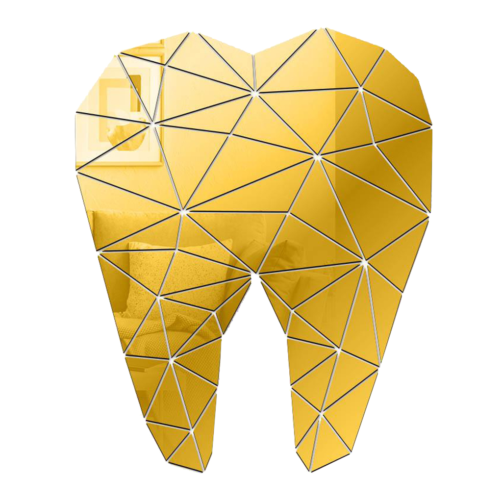 Dentist Acrylic Mirror Sticker Wall Poster  Clinic Stickers Teeth Clinic Wall Decal Removable  Shop Decoration