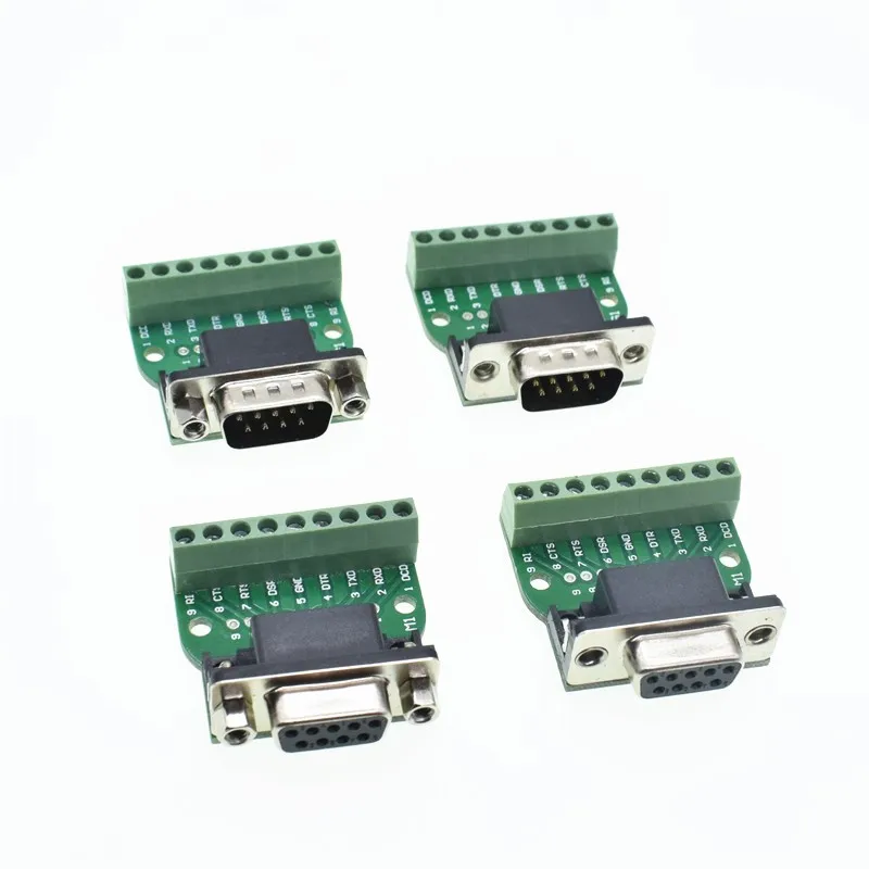 Lot de 5 connecteurs à souder DB9 9 broches mâle/ 5x DB9 solder connector 9 pins 