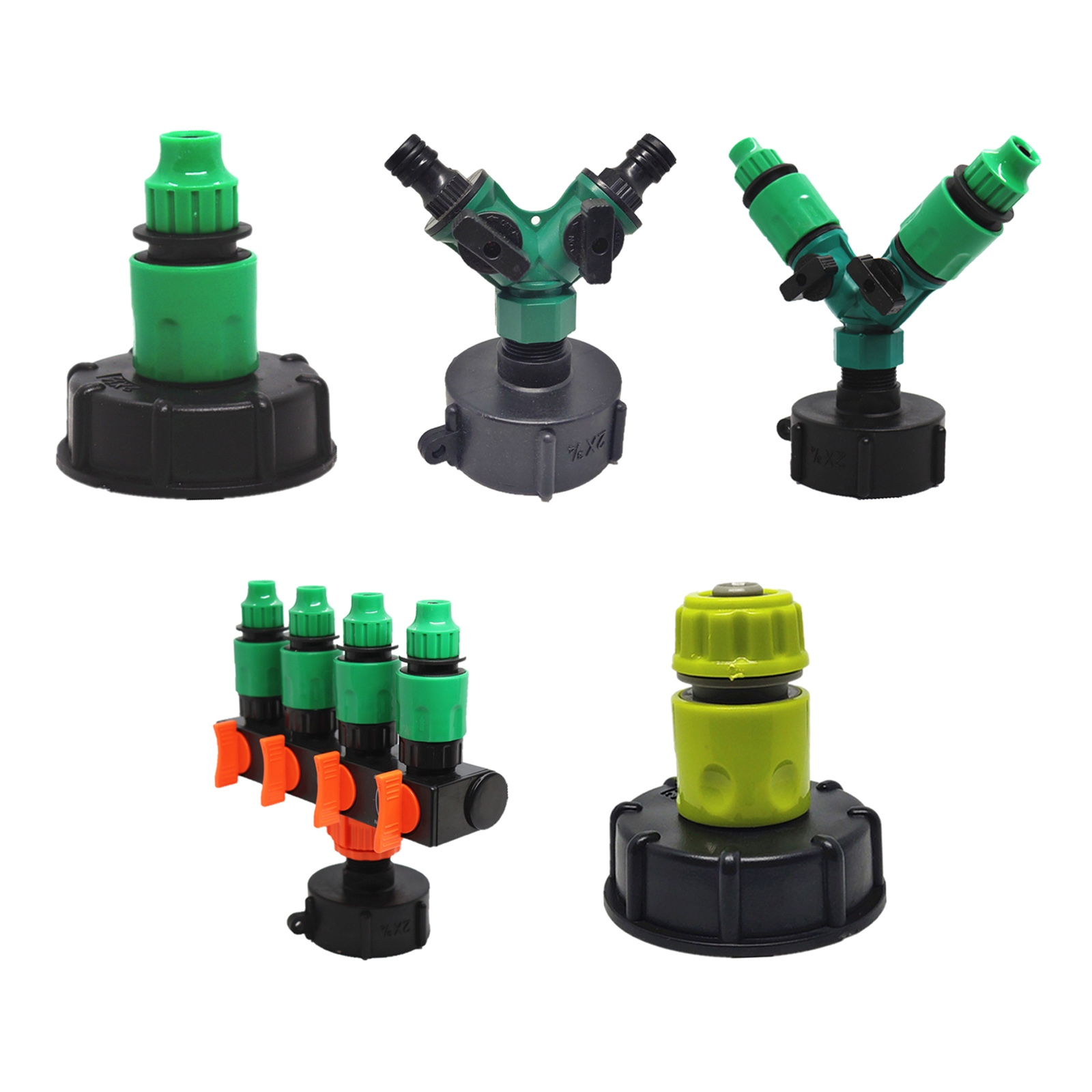 IBC Tank Adapter, Water Oil Container Coarse Thread Drain Valves Adapter, For IBC Barrel Drums Faucet Accessory