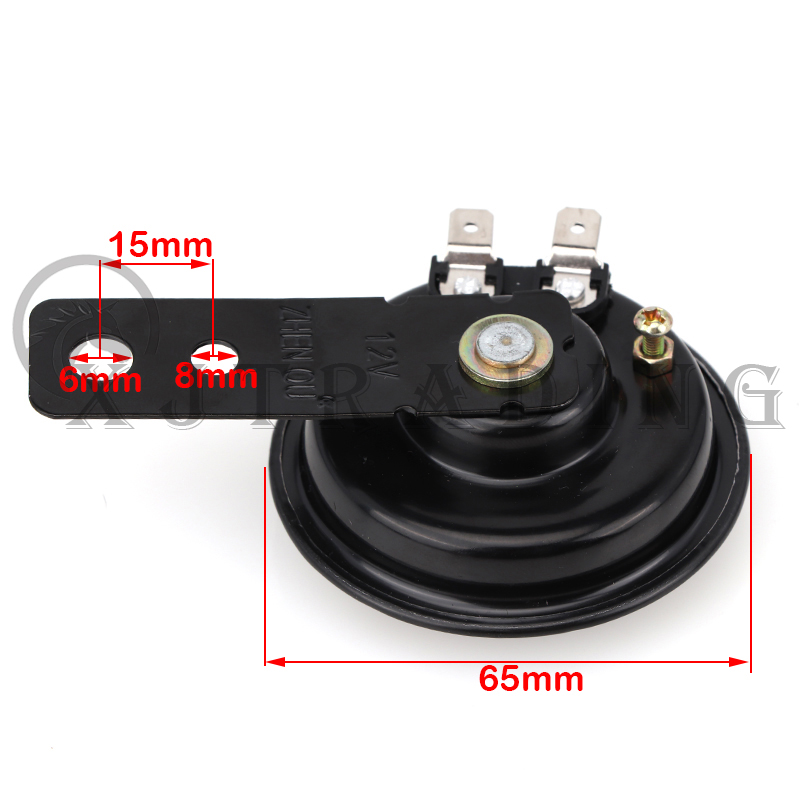 1 stücke Universal Motorrad Elektrische Horn 12V 24V 48V 60V Wasserdichte Runde Laut Horn Lautsprecher für roller Moped Dirt Bike ATV – Detail 6