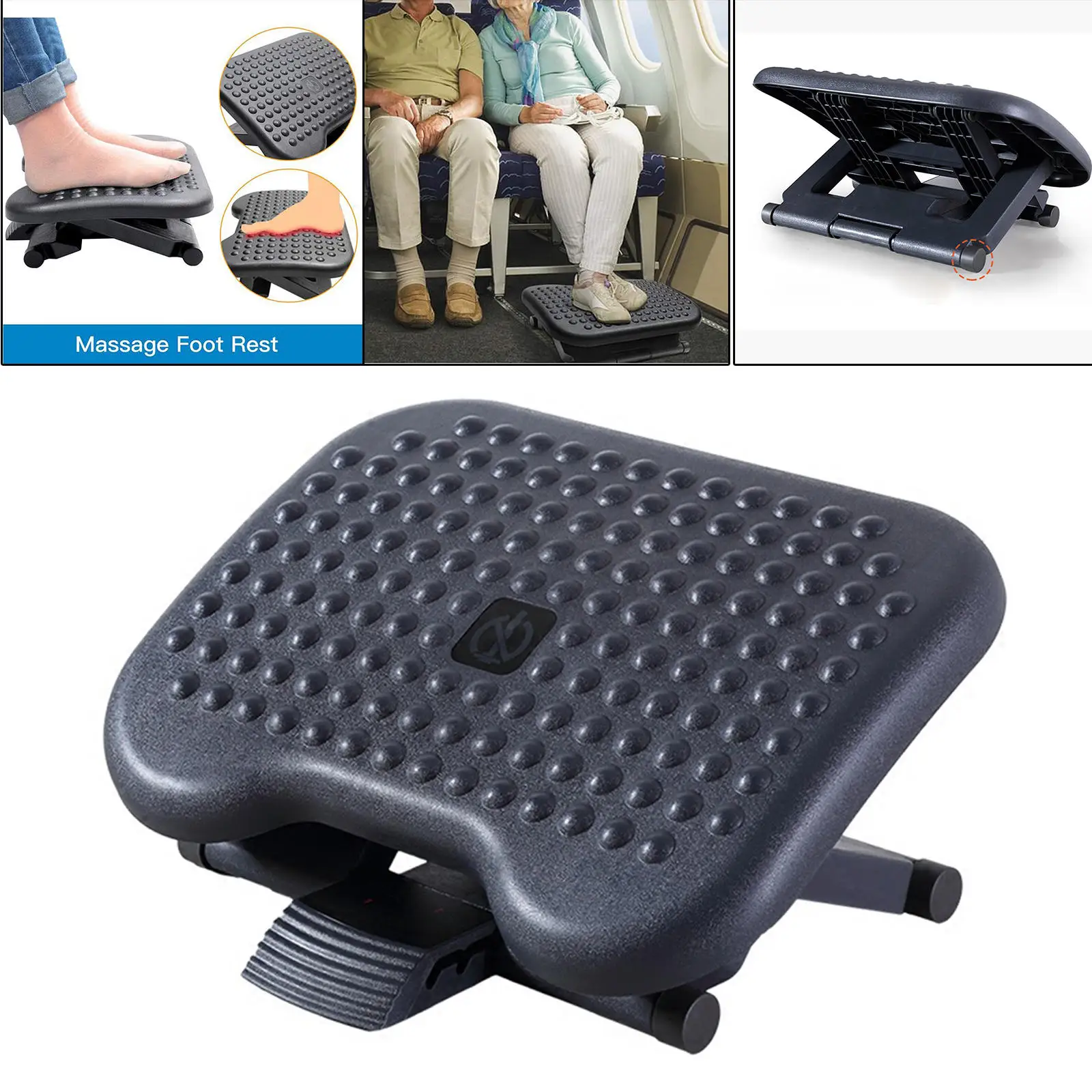 Ergonomic Feet Cushion Support Foot Rest, Under Desk Feet Stool Chair for Home Computer Work Chair Travel Footrest Massage