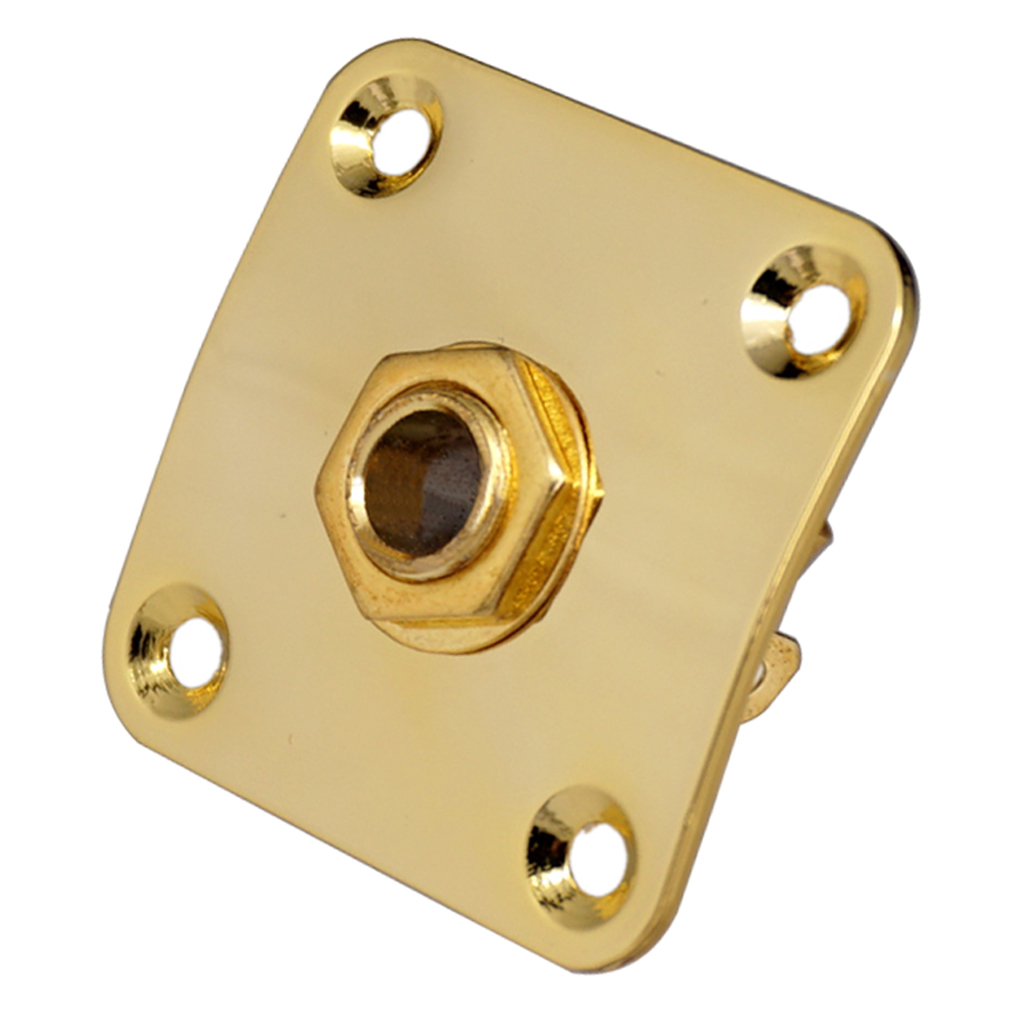35MM*35MM Square Jack Plate Jack Socket w/ 4 PCS Mounting Screws for  Electric Guitar Parts Accessories