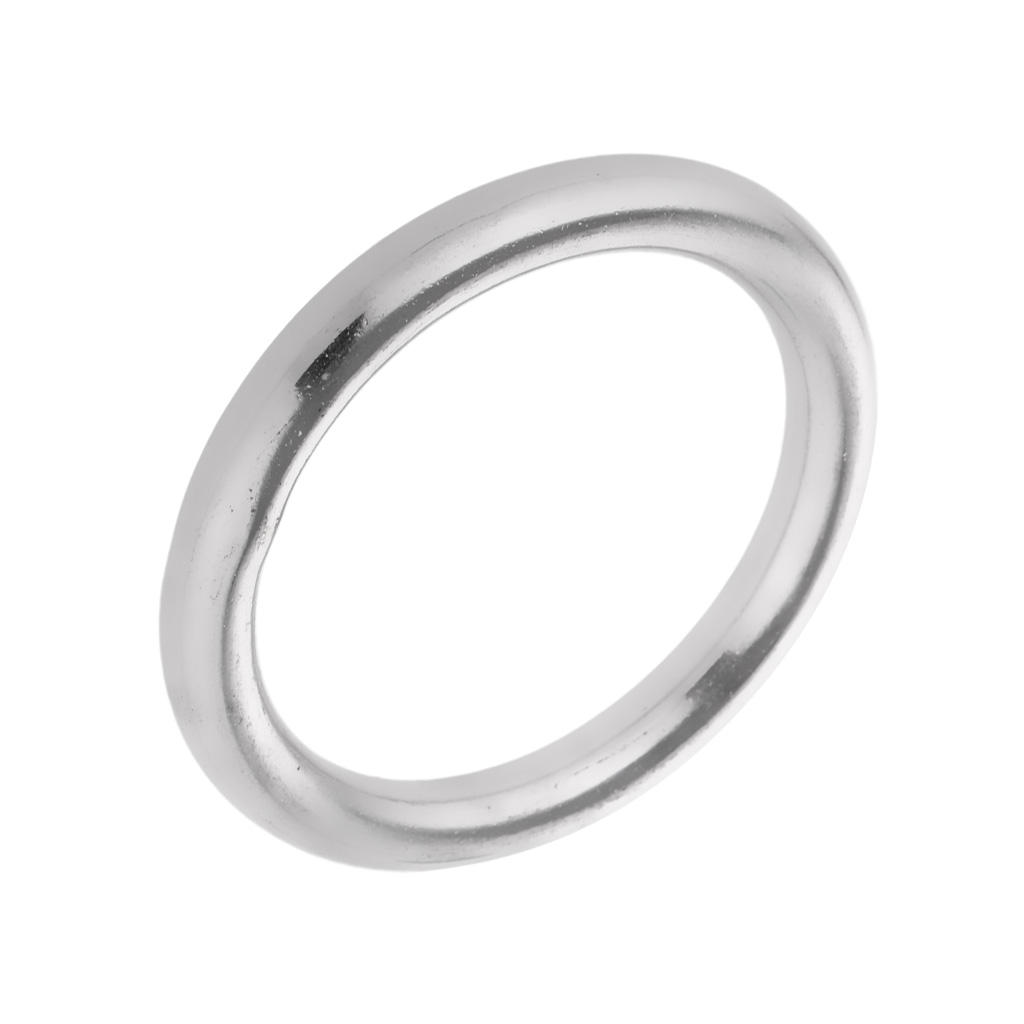Seamless 304 Stainless Steel O Round Rings Circle Craft Webbing Kayak Canoes Marine Shade Sail Boat