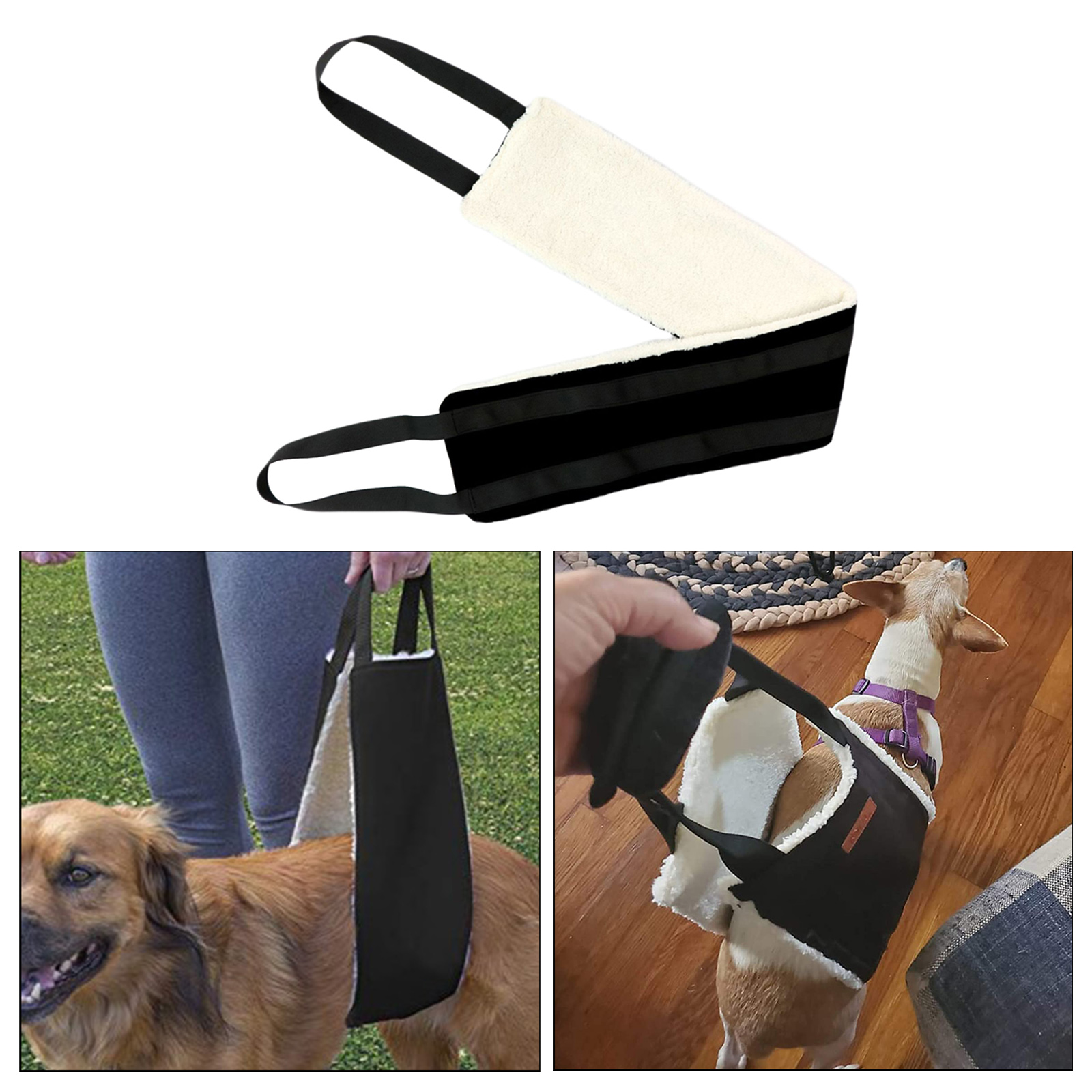 Soft Dog Lift Sling, Back Hip Support Harness, Dog Pets Rear Weak Legs Aid Band for Canine Aid Senior Injured Disabled Dogs