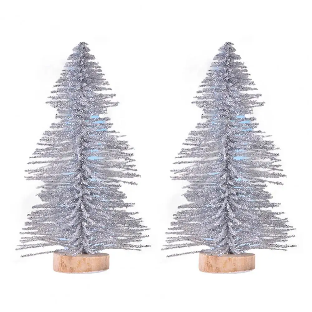Mini Fake Kerstboom Sier Plastic Kerstboom Nep Grenen Bomen Planten Voor Huis Kerstmis Nieuwjaar Gift|Bomen| - AliExpress
