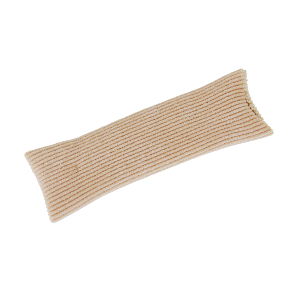 Fabric Gel Open Toe Tubes Cuttable Ribbed Knit Sleeves for Corns Blisters Callus
