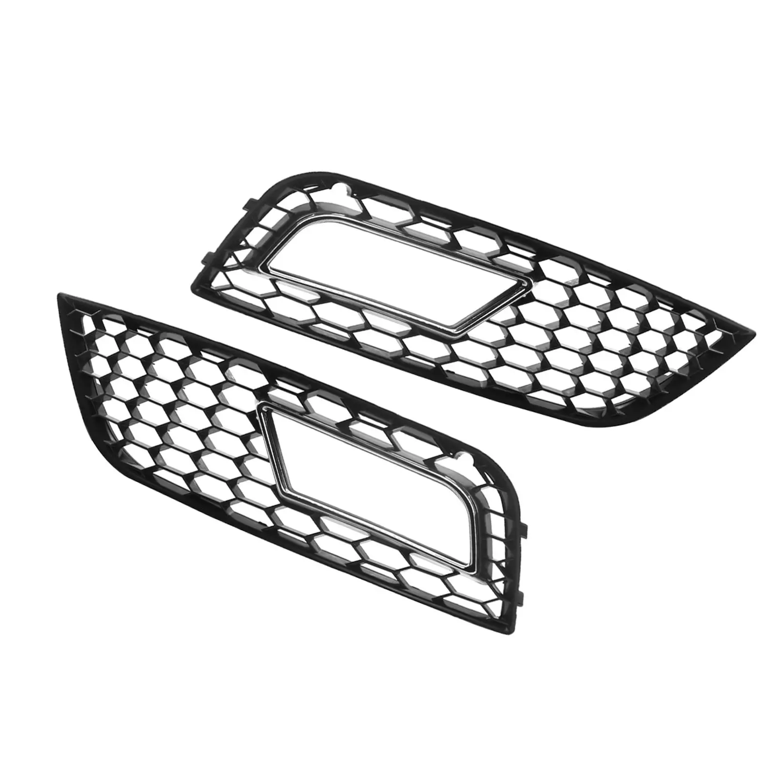 2PCS Fog Light Grille Cover for  A4 B9 8K0807681K 8K0807682K Premium