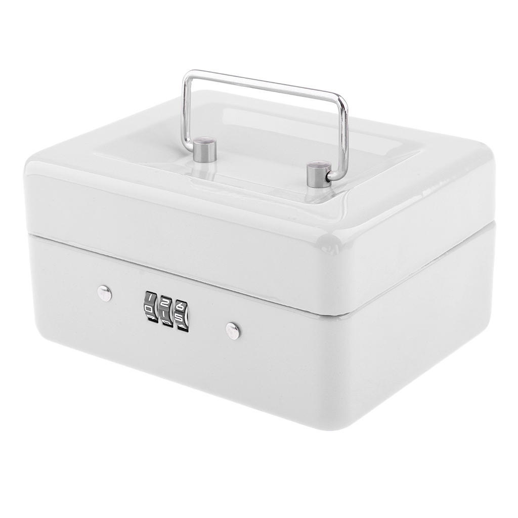 Lockable Cash Box Storage Box Coin Box for Money Jewelry Coins