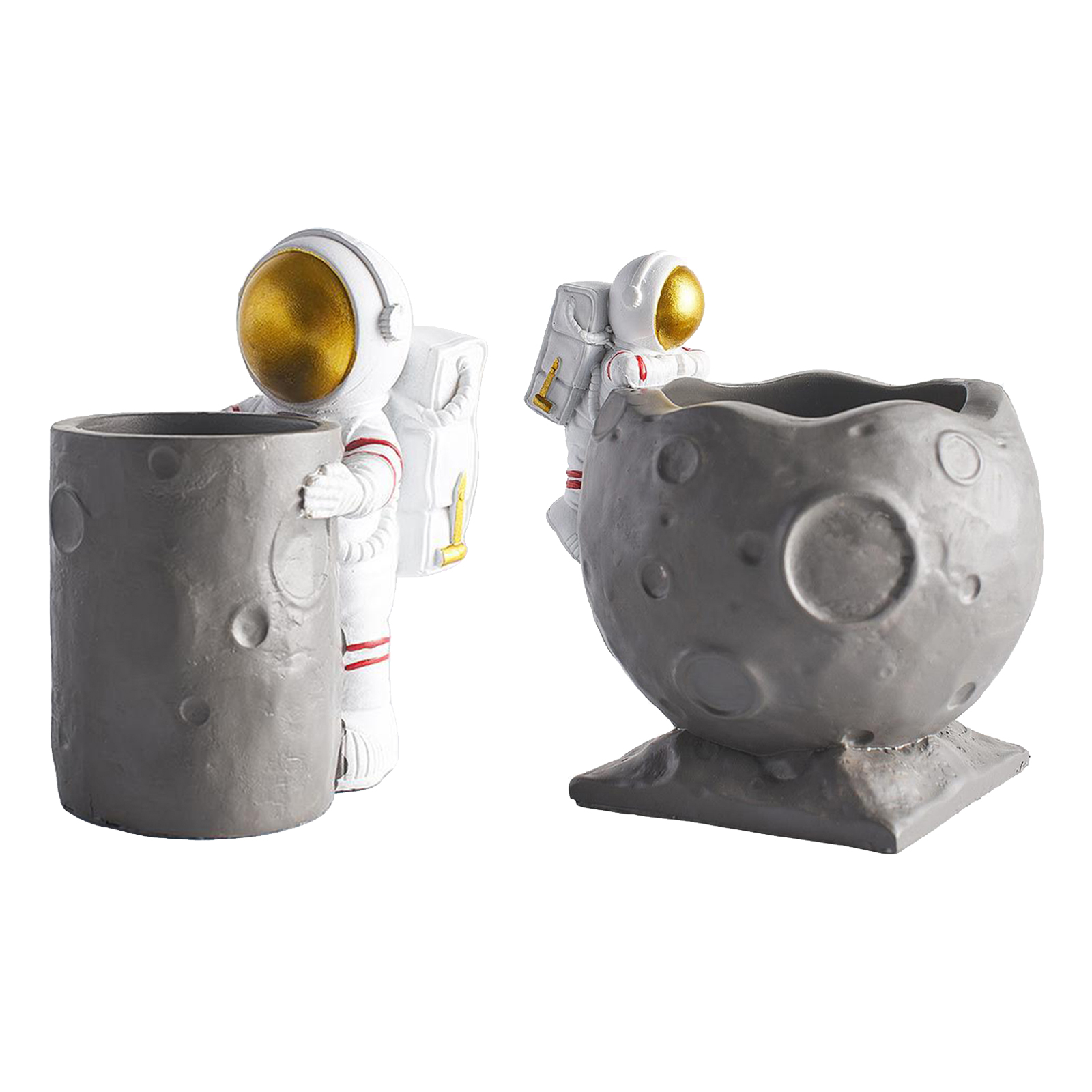 Astronaut Figurine Ornament Table Crafts Pen Holder Ornament Decor Crafts Home Decoration Pencil Cup Gifts