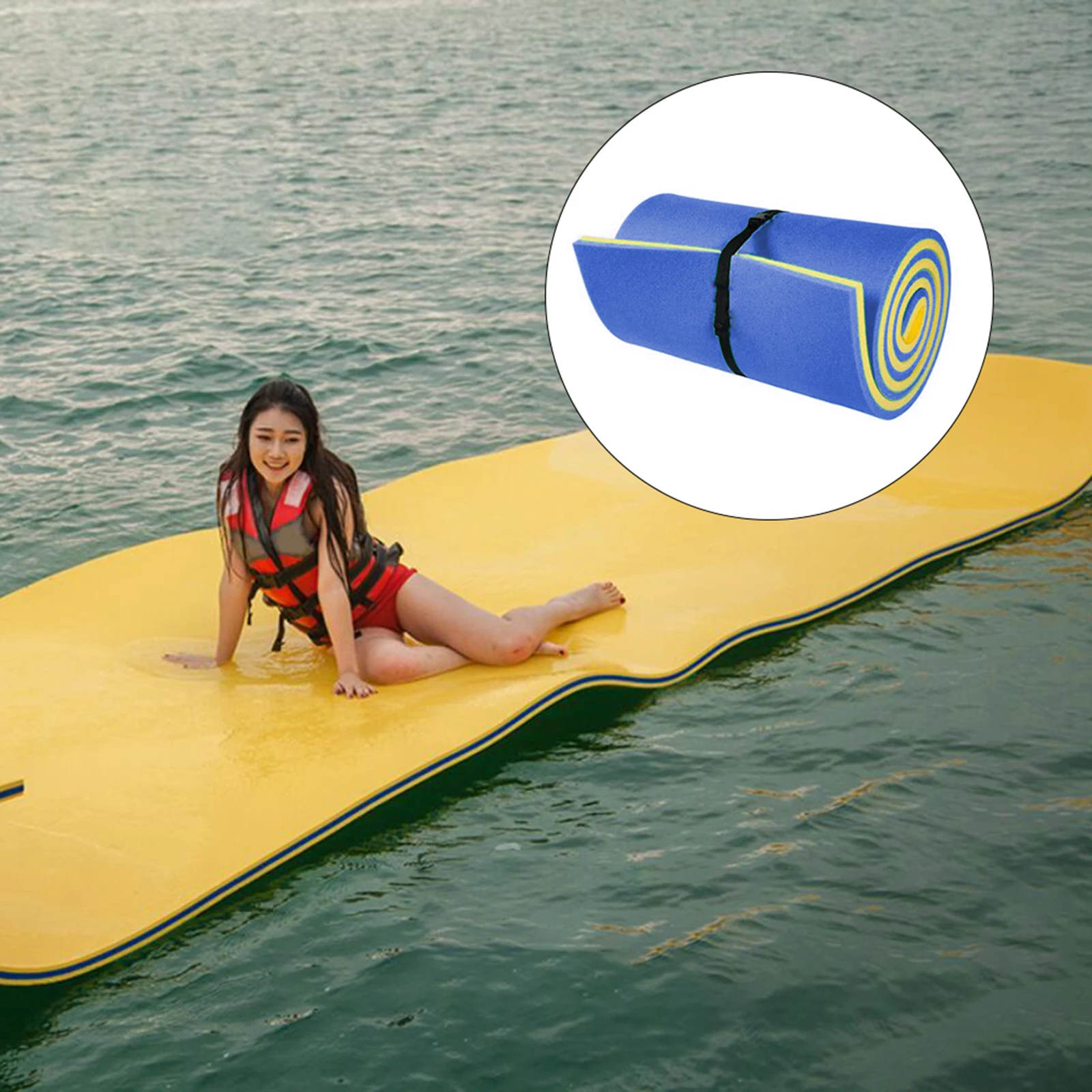 2-Layer Water Float Mat River Floating Pad Kids Bed Oasis Game Floater Toy